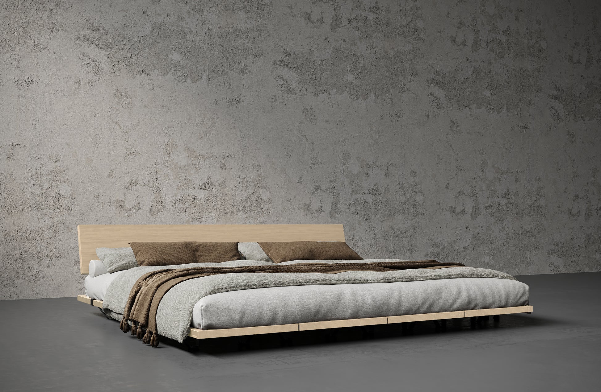 Leroy Solid Wood Bed Frame - King & Queen Size Bedframe