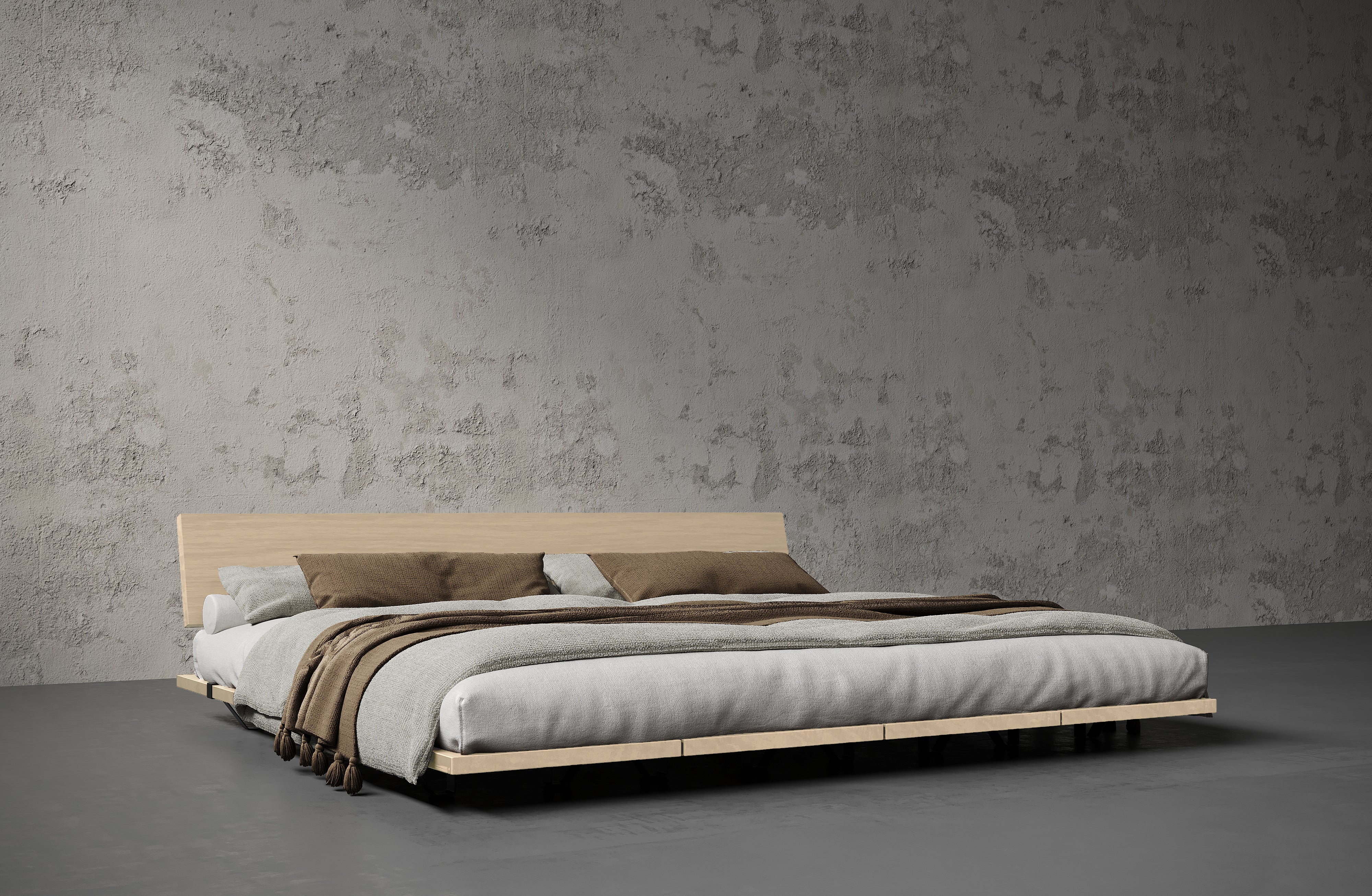 Leroy Solid Wood Bed Frame - King & Queen Size Bedframe