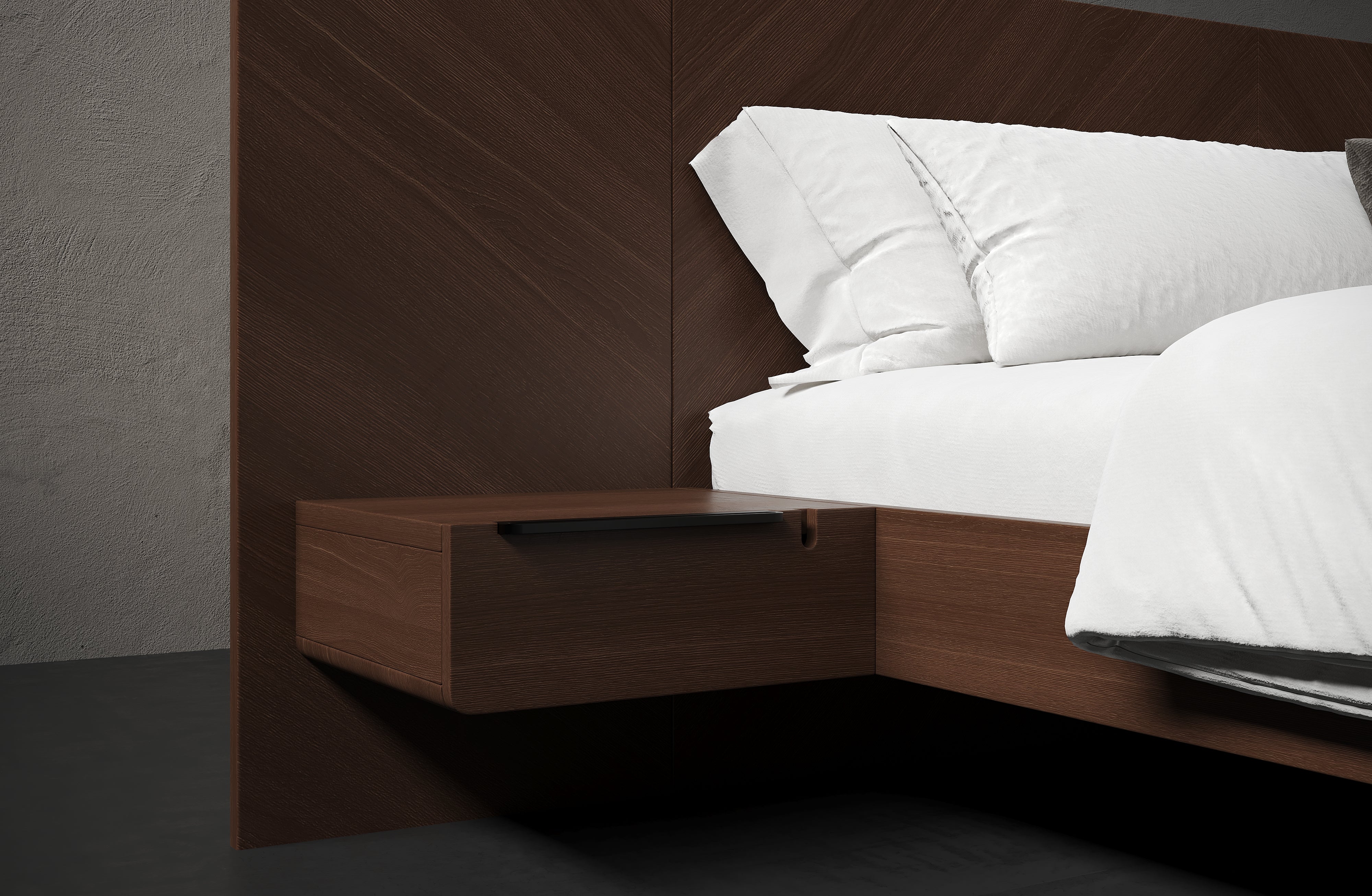 Olivier Solid Wood Bed Frame with Drawers - King & Queen Size Bedframe