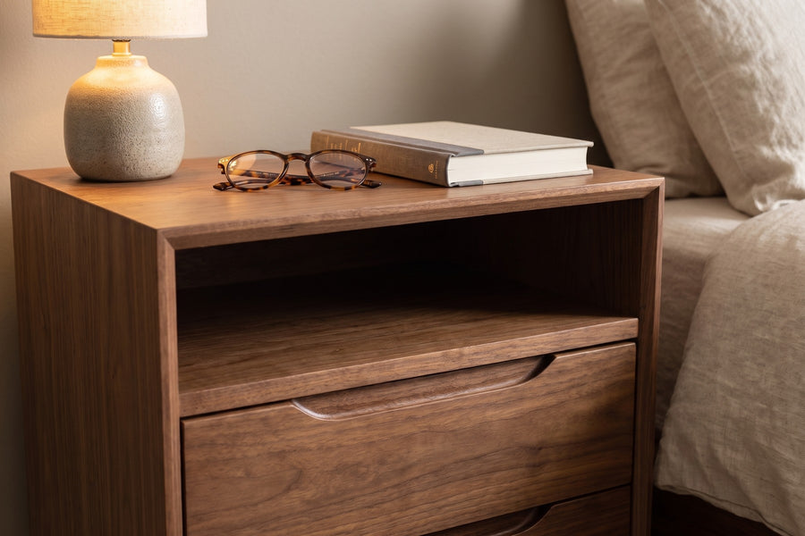 Bonnieux Walnut Nightstand detail