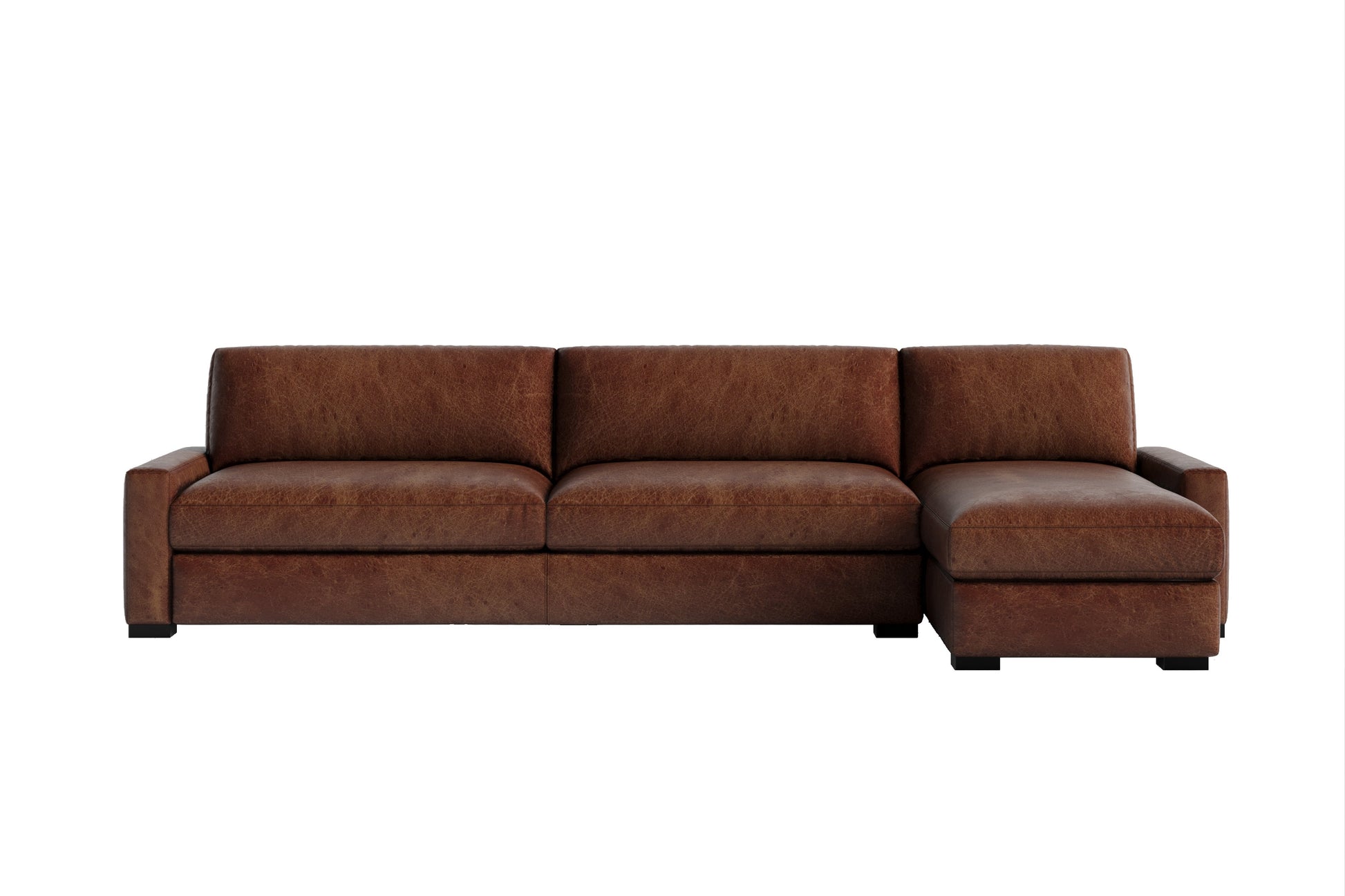 Brunelle  Full-aniline Nordic Hygge™ Leather Sectional Sofa with ComfortSoft™ Technology & Latex Foam