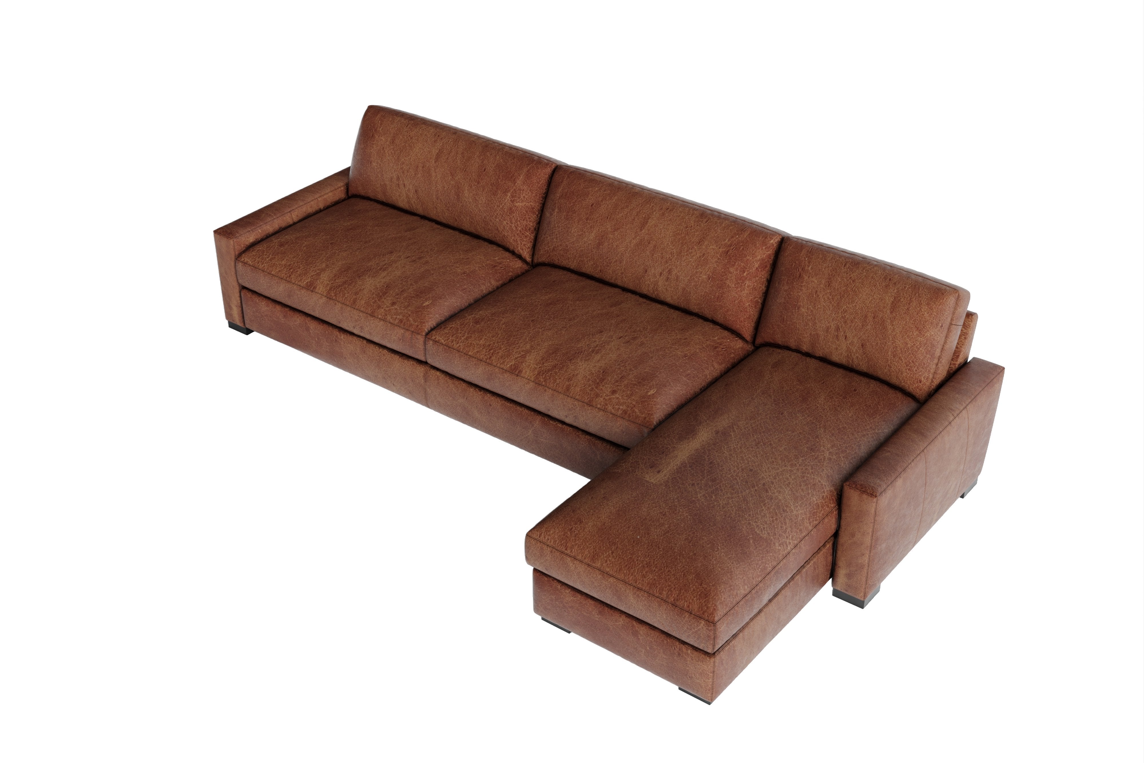 Brunelle  Full-aniline Nordic Hygge™ Leather Sectional Sofa with ComfortSoft™ Technology & Latex Foam