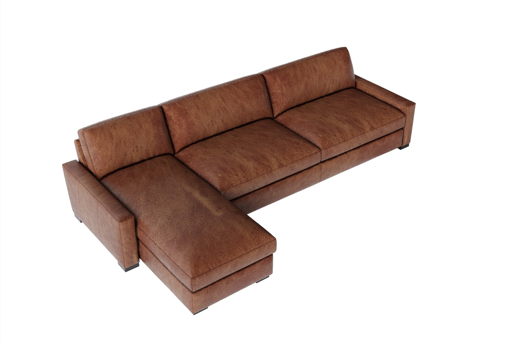 Brunelle  Full-aniline Nordic Hygge™ Leather Sectional Sofa with ComfortSoft™ Technology & Latex Foam