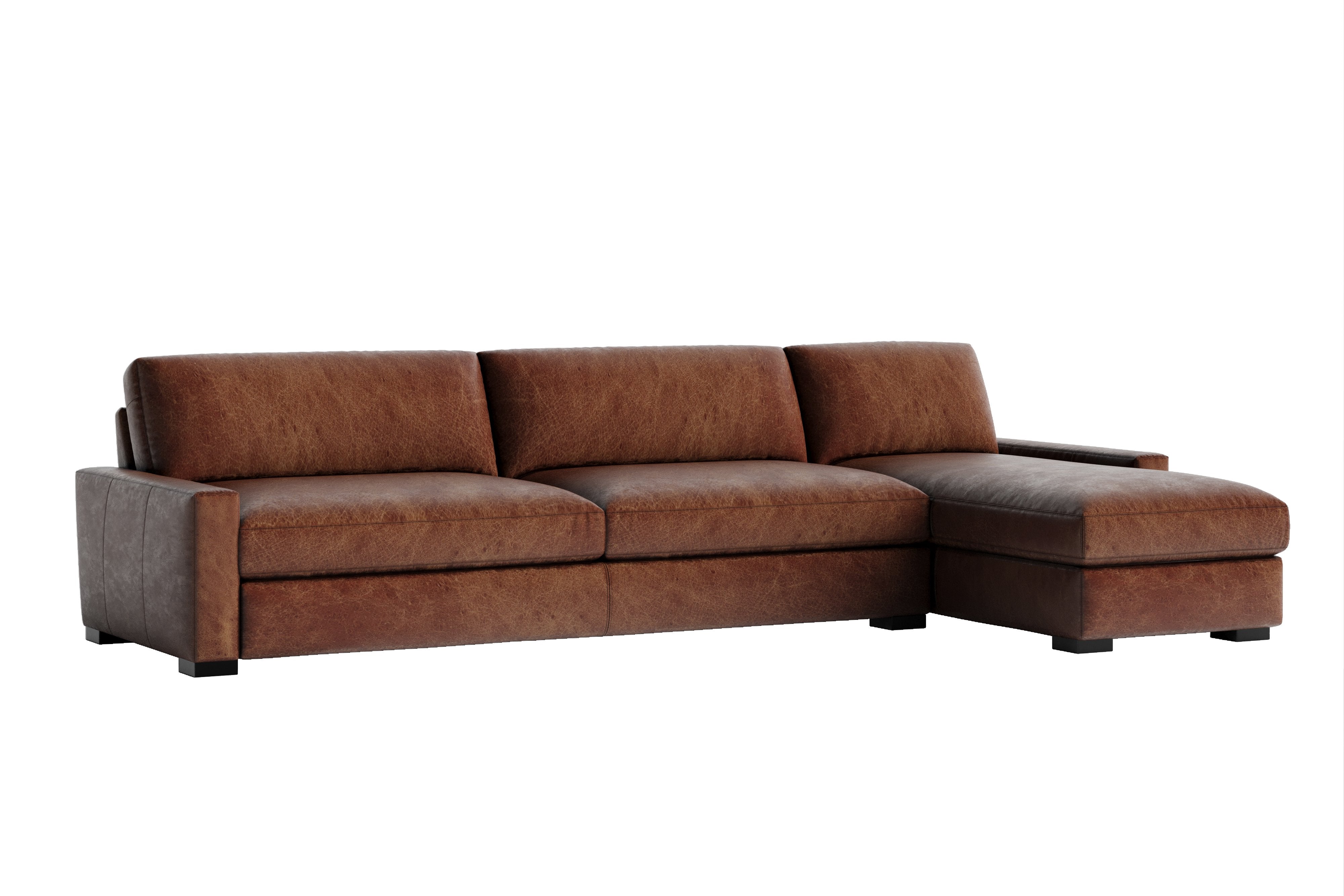 Brunelle  Leather Sectional Sofa