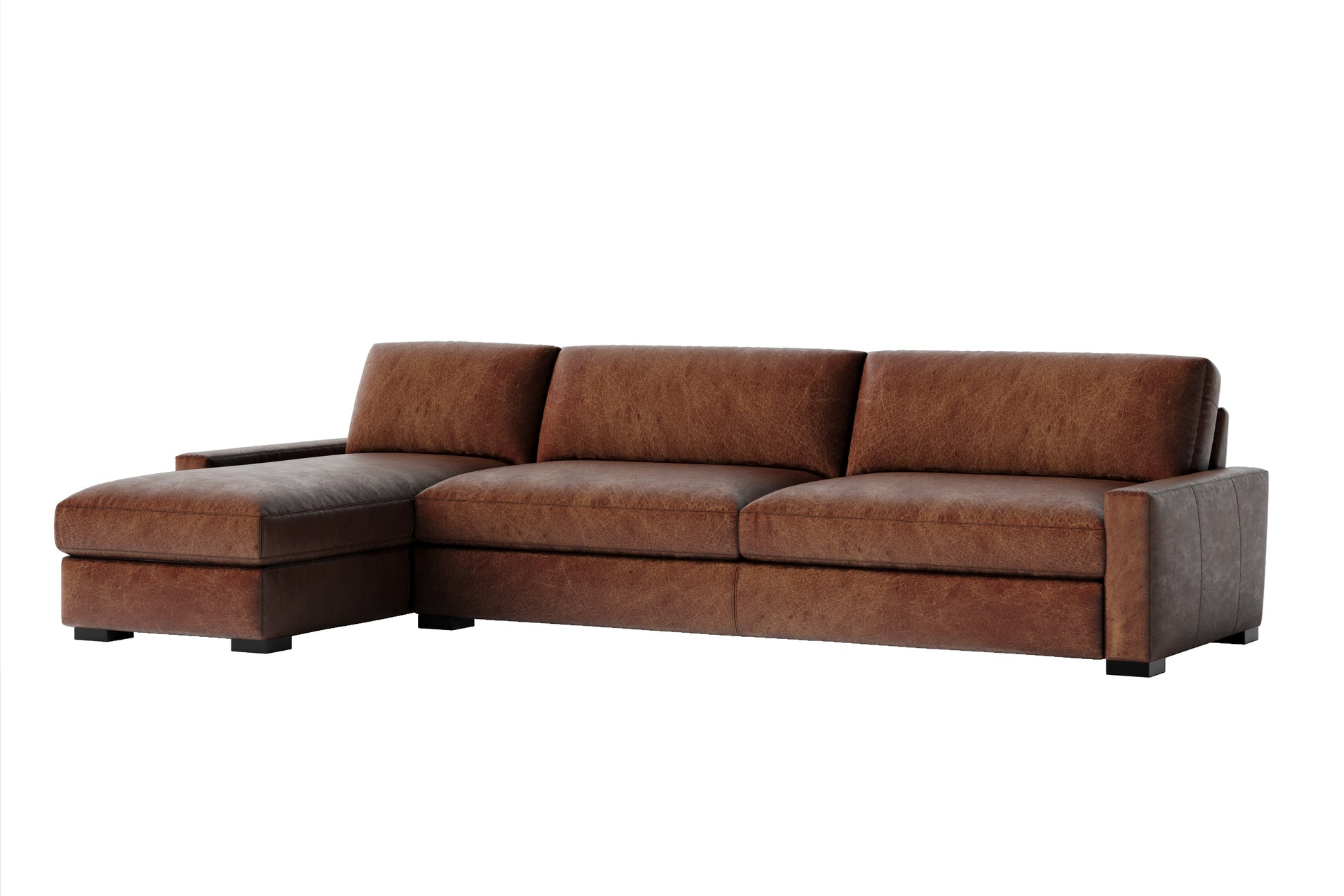Brunelle  Full-aniline Nordic Hygge™ Leather Sectional Sofa with ComfortSoft™ Technology & Latex Foam
