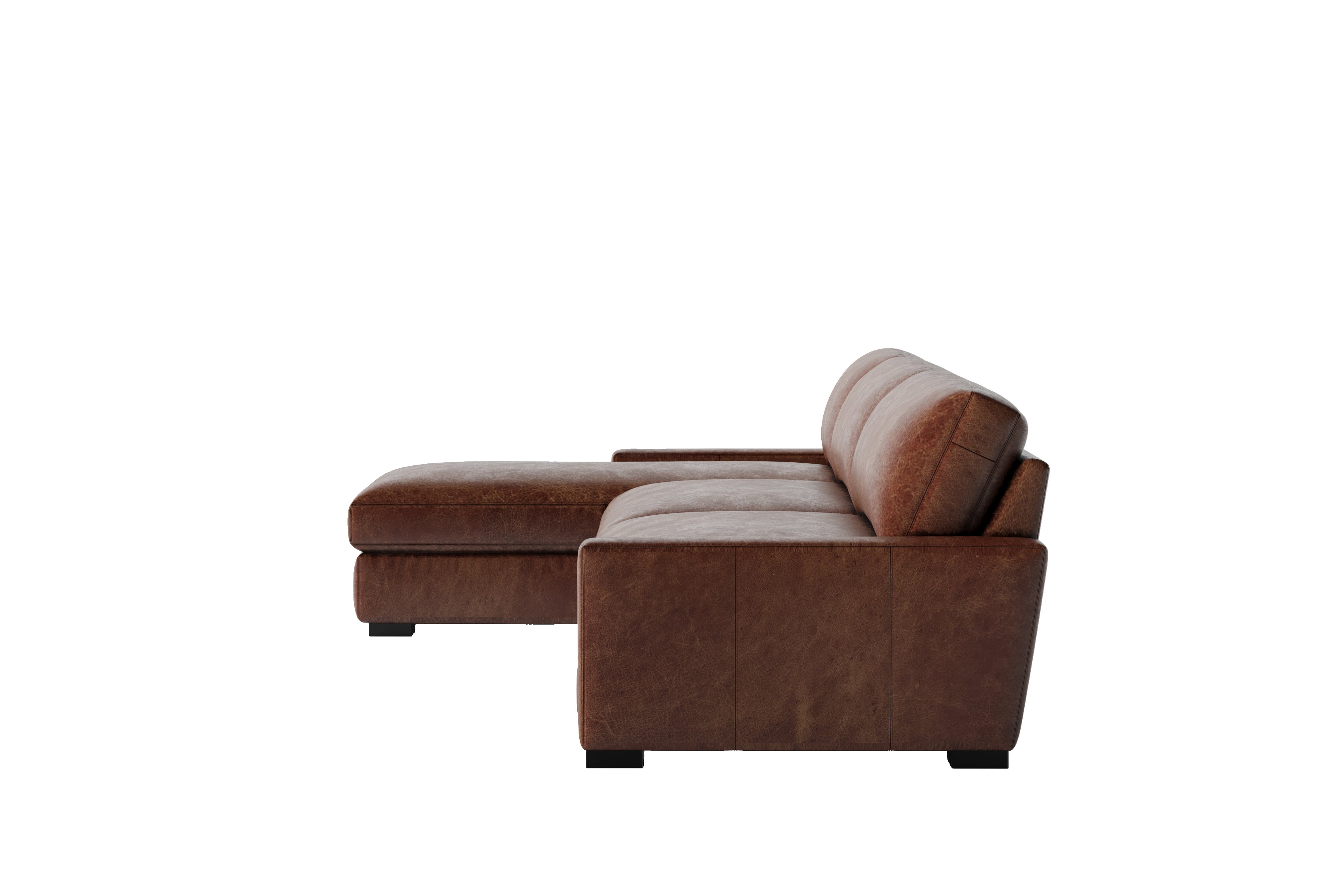 Brunelle  Full-aniline Nordic Hygge™ Leather Sectional Sofa with ComfortSoft™ Technology & Latex Foam