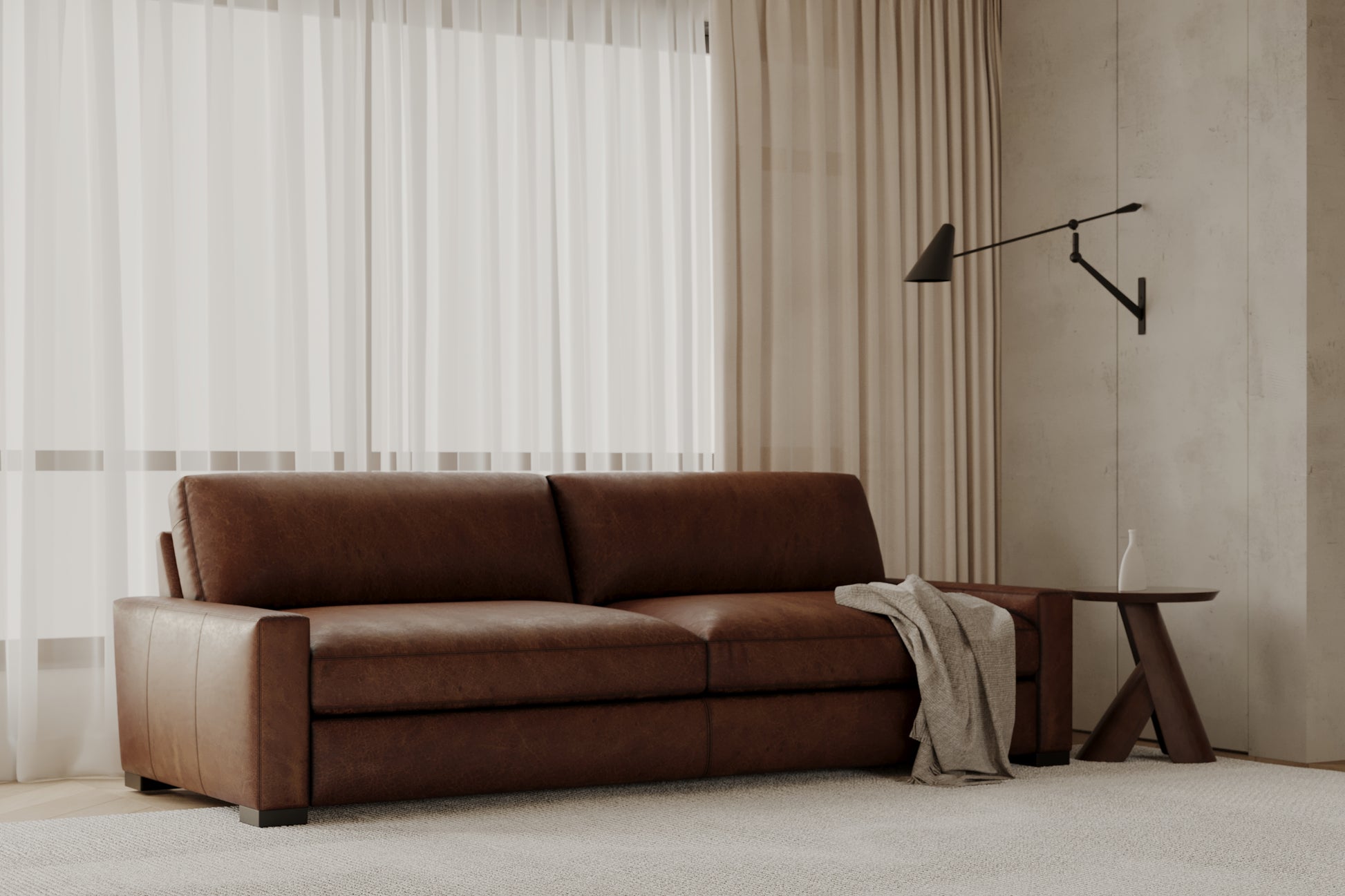 Brunelle  Full-aniline Nordic Hygge™ Leather Sofa