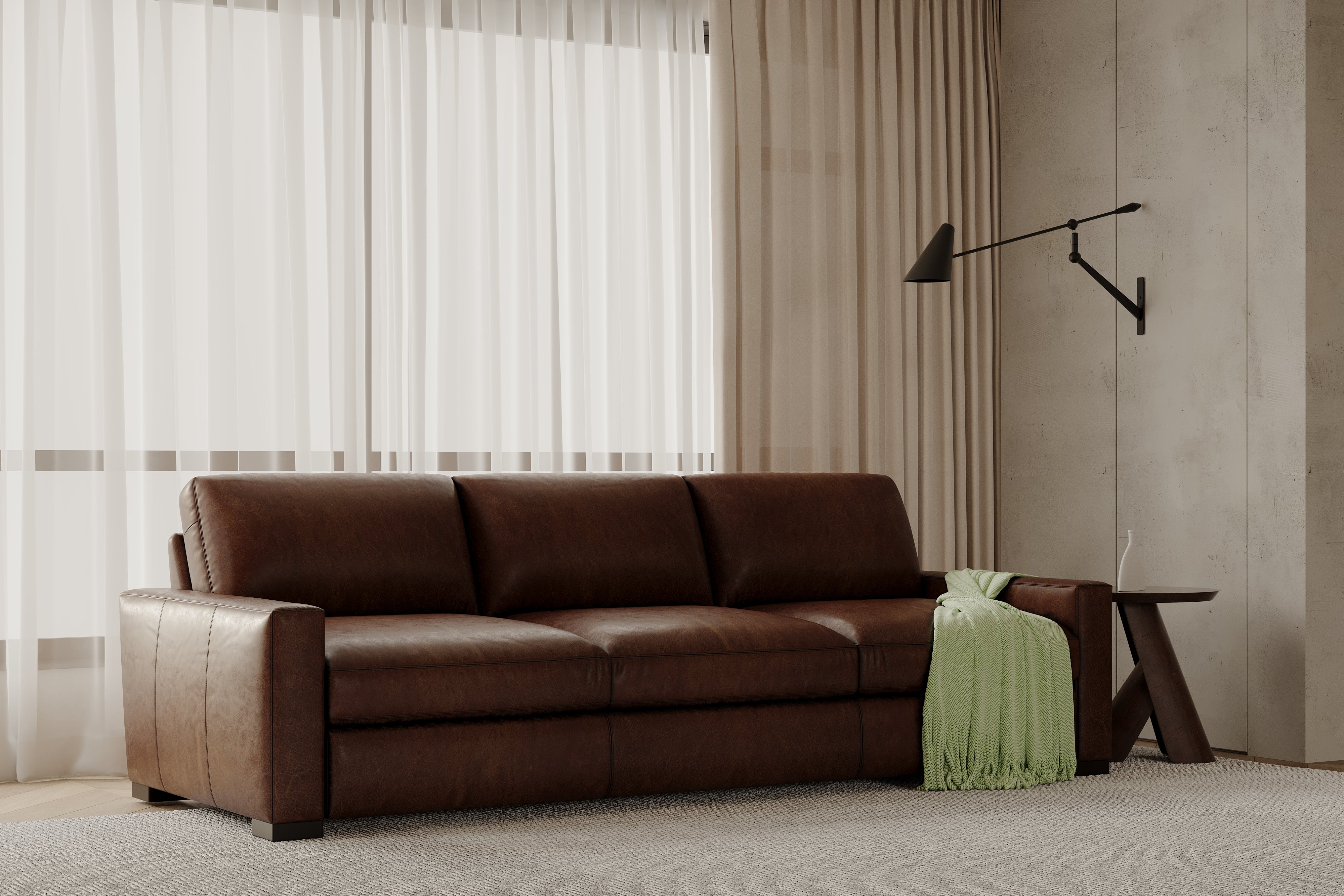Brunelle  Full-aniline Nordic Hygge™ Leather Sofa