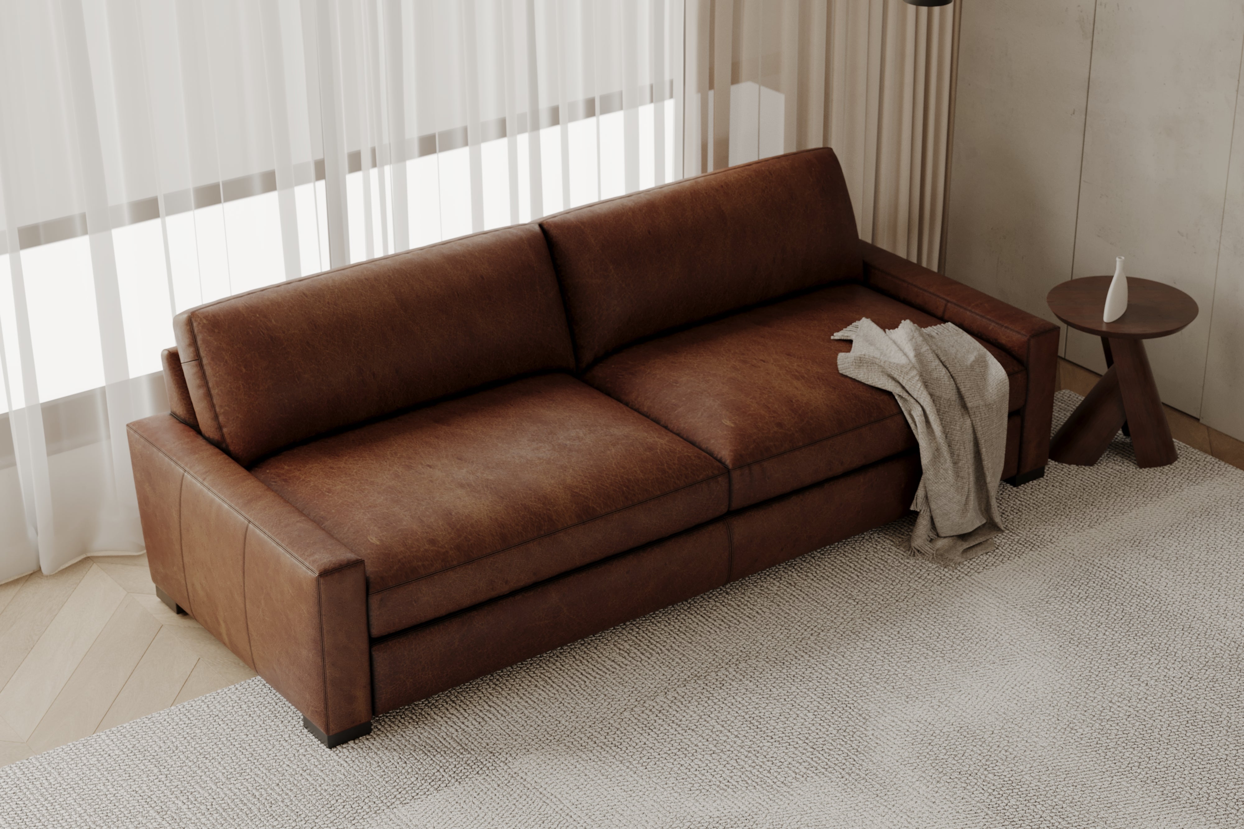 Brunelle  Leather Sofa