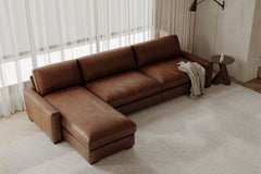 Brunelle  Leather Sectional Sofa