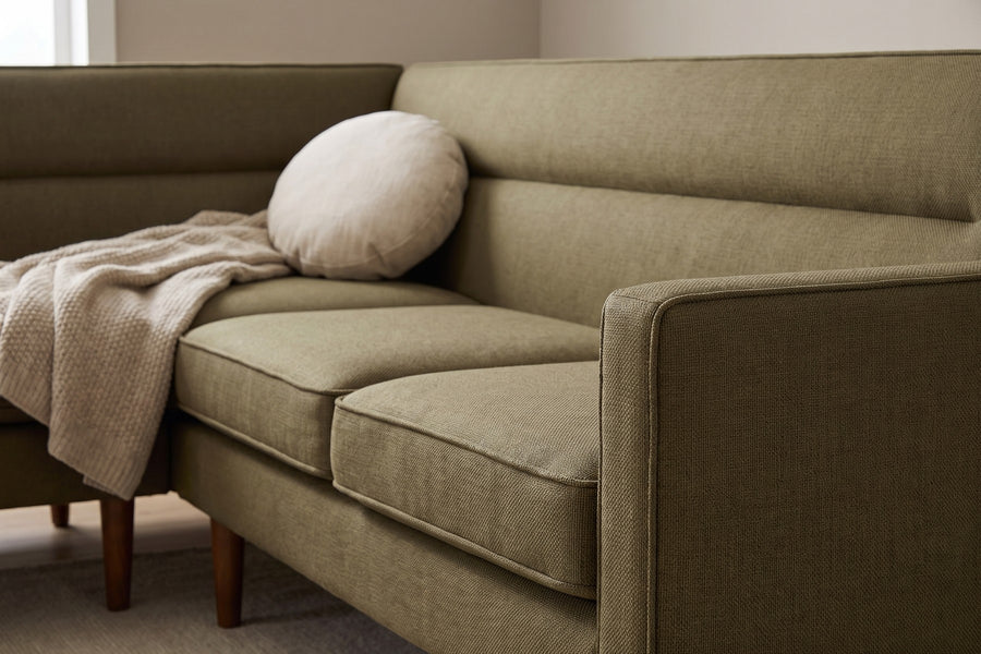 Cabourg Olive Corner Sectional detail