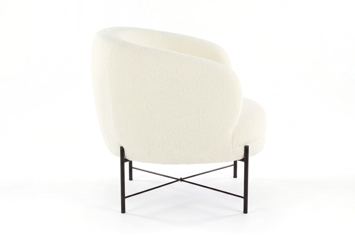 Camille Sherpa Barrel Accent Chair