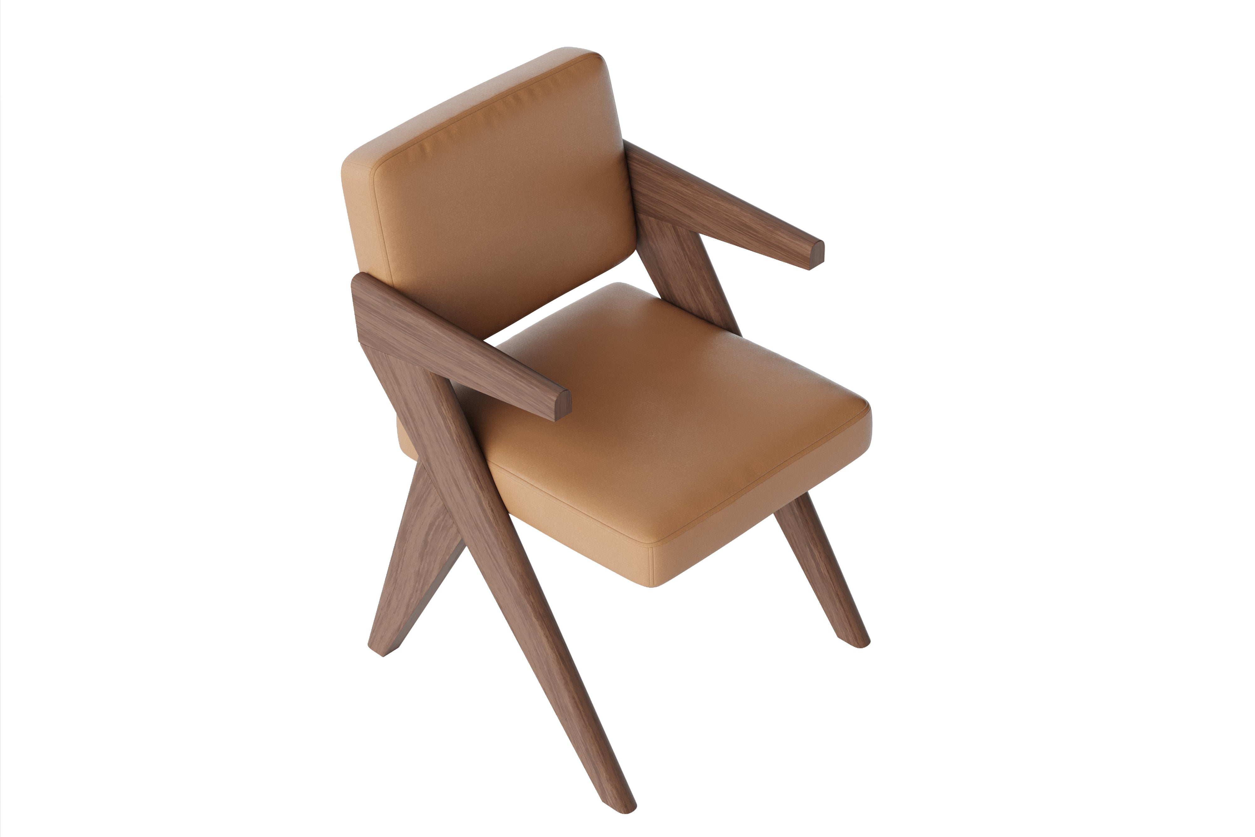 Leif Nordic Hygge™ Leather & Ash Wood Dining Chair – Timeless Heirloom Design