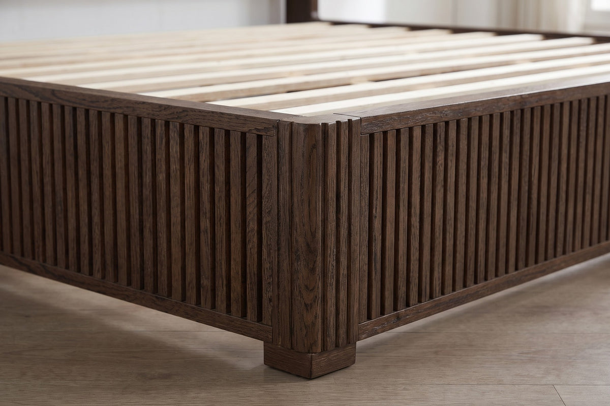 Fluted Walnut Finish, Up Close