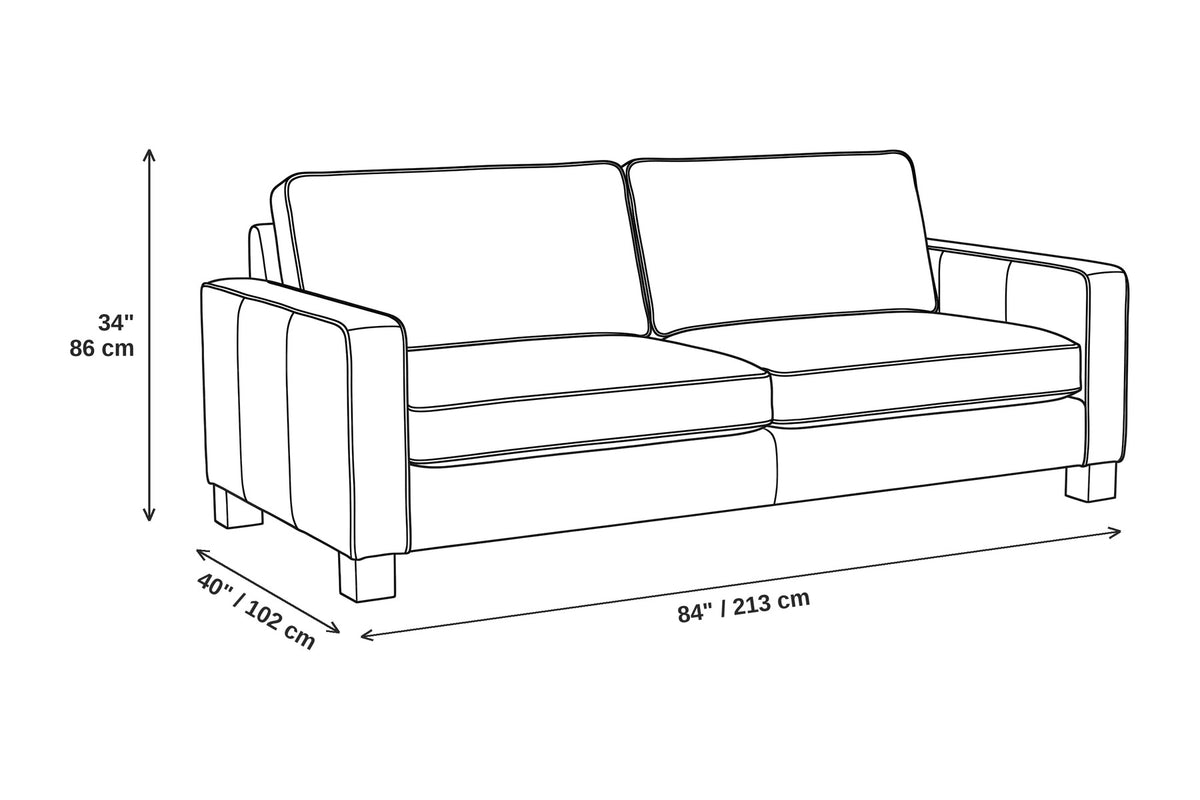 Chamonix 84" Leather Sleeper Sofa – Queen Pull-Out, Memory-Foam Mattress, Square Arms