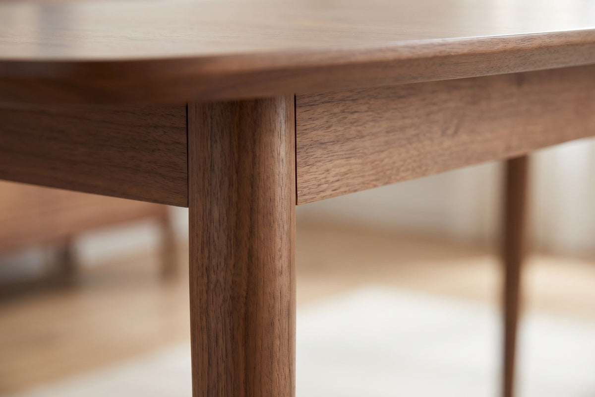 Cluny Extendable Dining Table – Walnut or Oak, 71" to 94", Seats 6 to 8