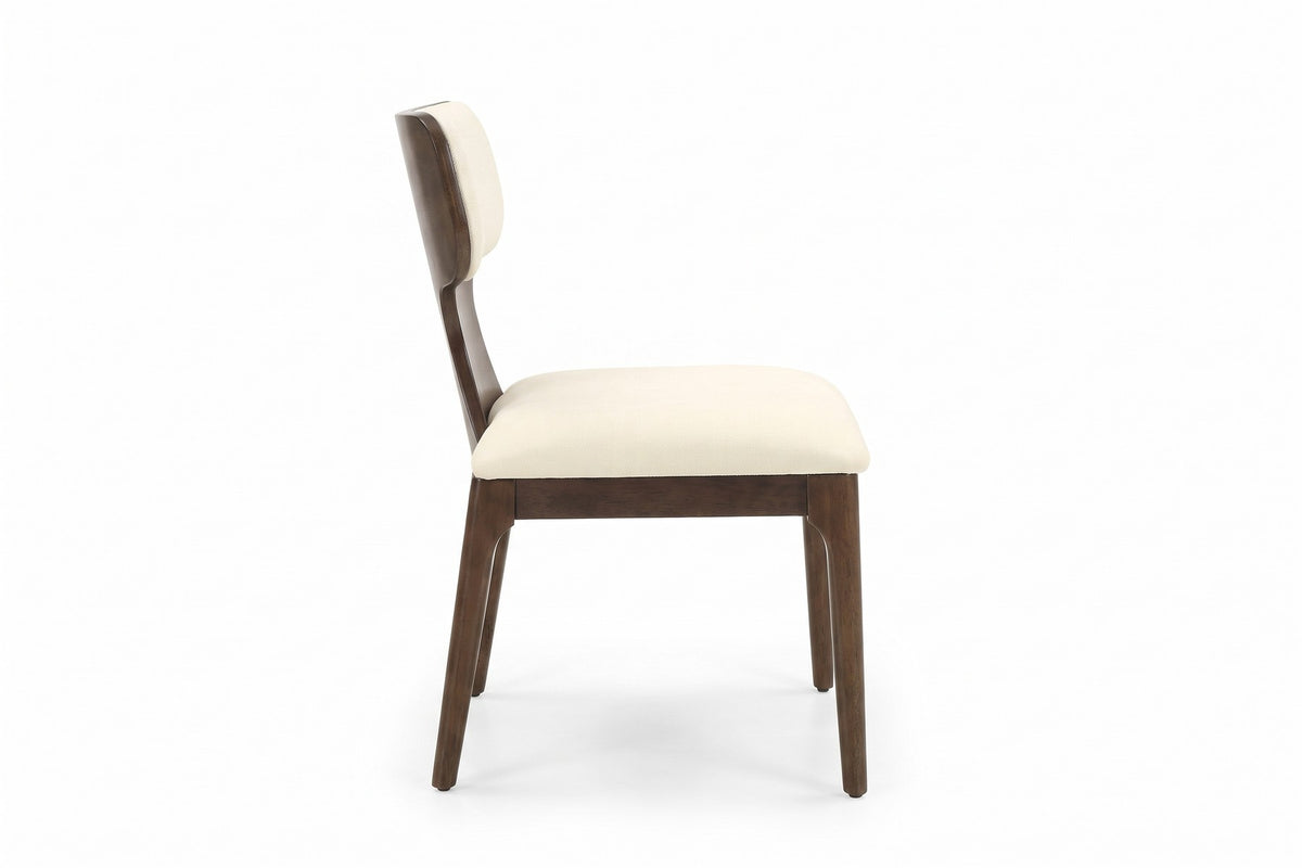 Colette chenille dining chair, side view on white