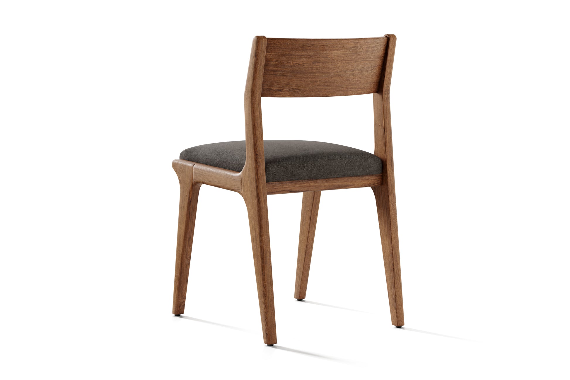 Dupont Teak Wood Linen-like Fabric Dining Chair