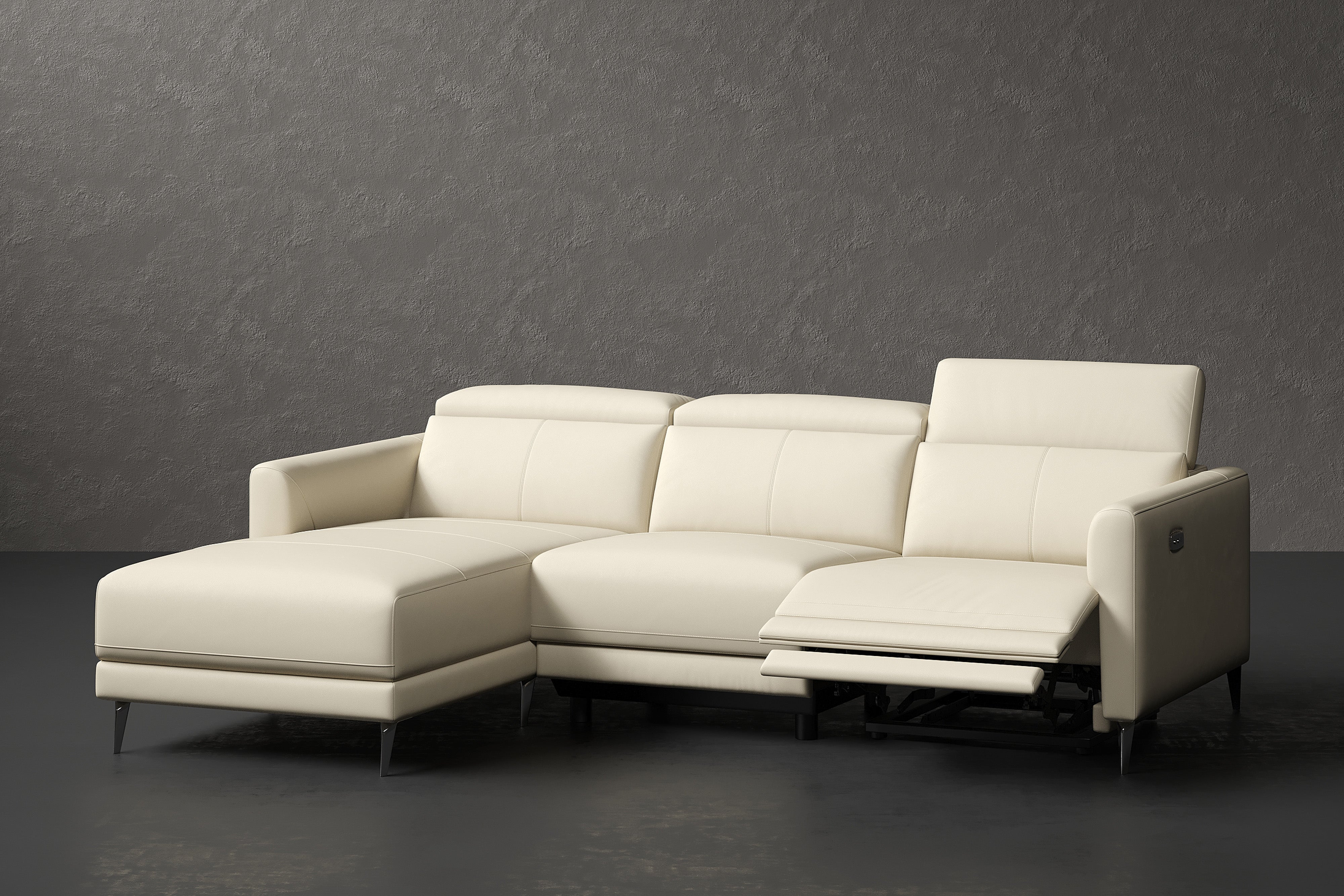 Laurent Leather Reclining Sectional Sofa