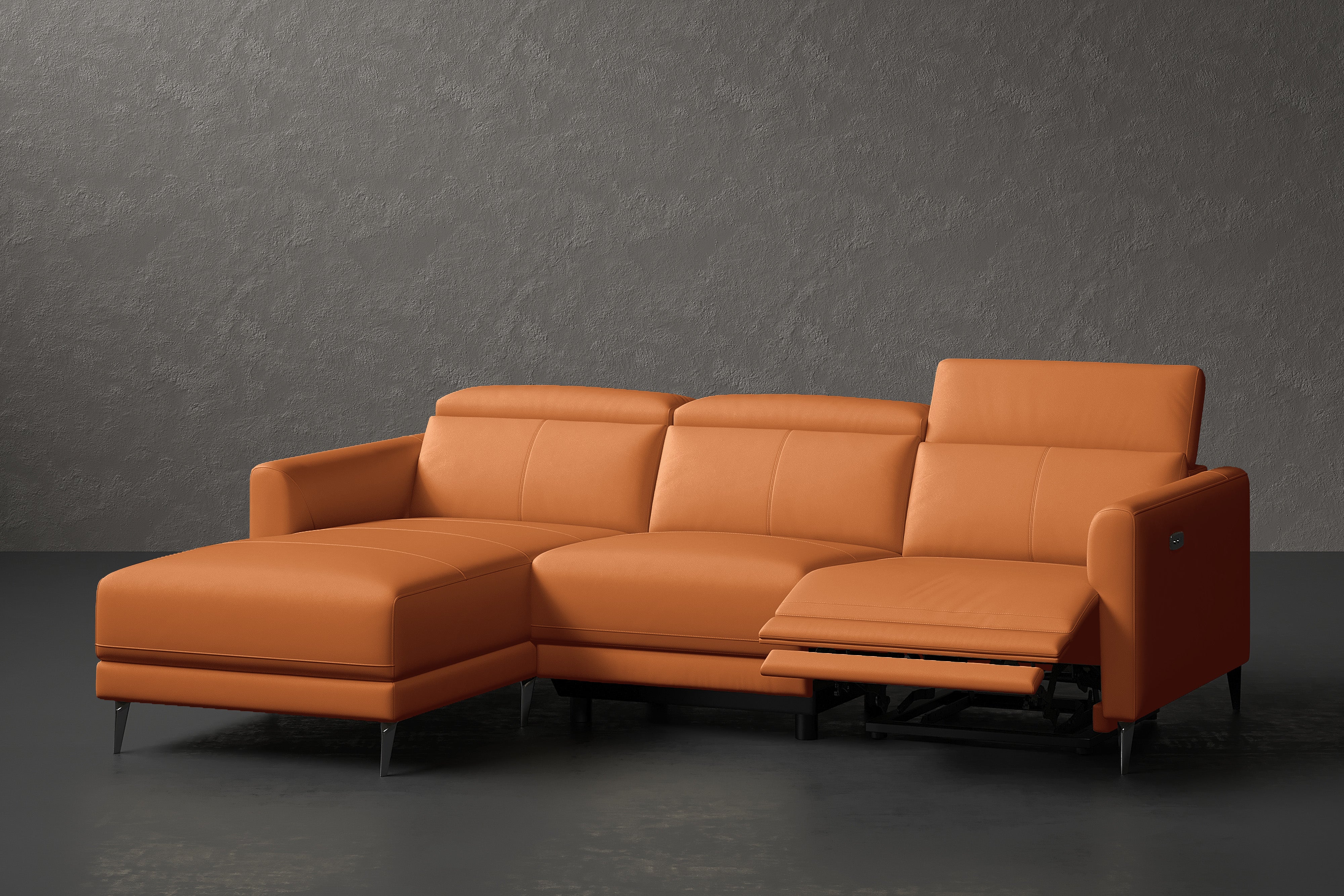 Laurent Leather Reclining Sectional Sofa