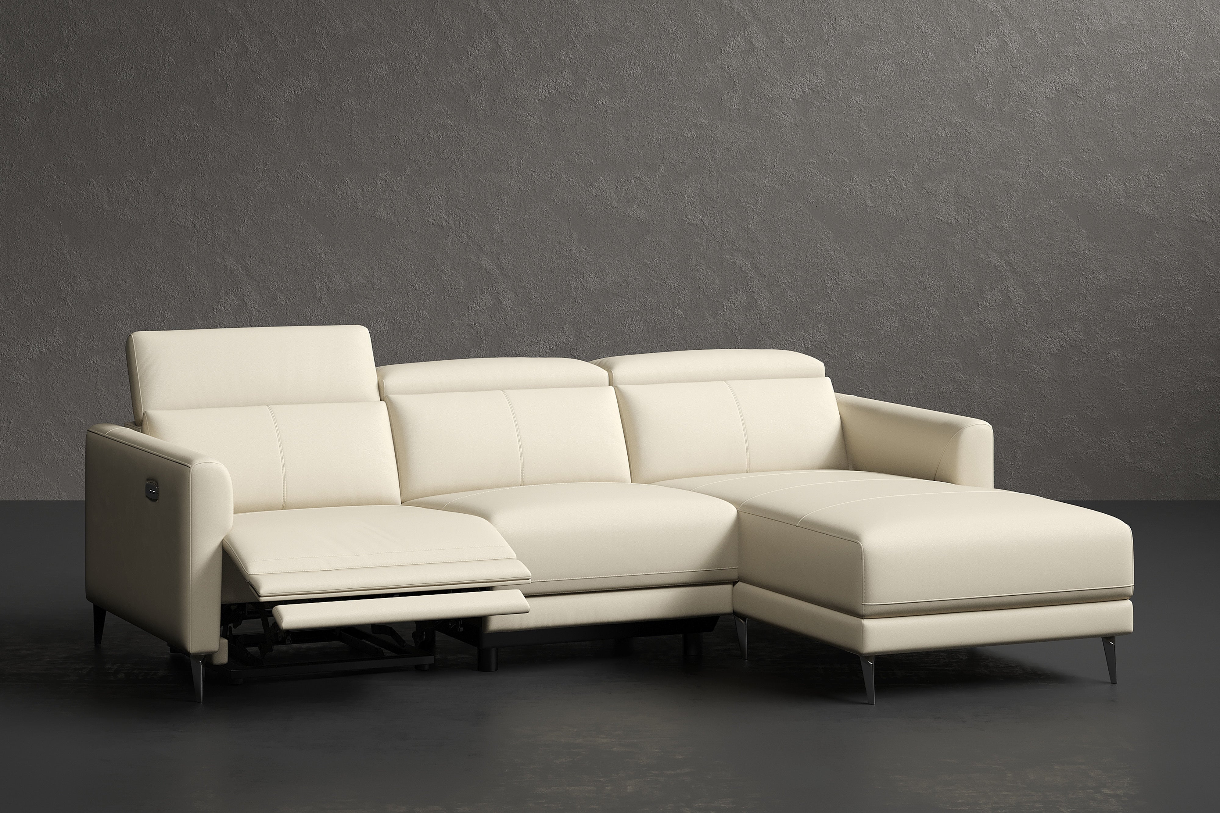 Laurent Leather Reclining Sectional Sofa