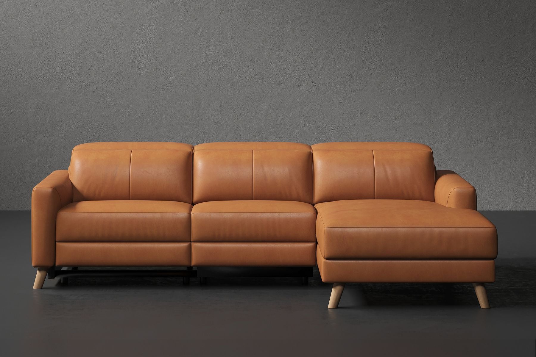Ozanne Leather Power Reclining Sectional Sofa