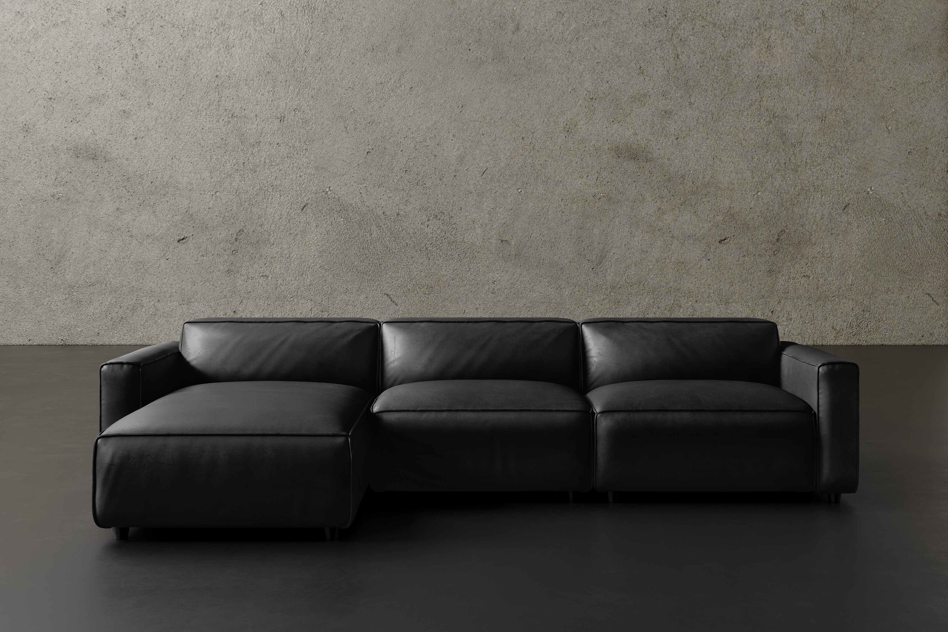 Allodi Full-aniline Leather Modular Sectional Sofa with Feather-Filled