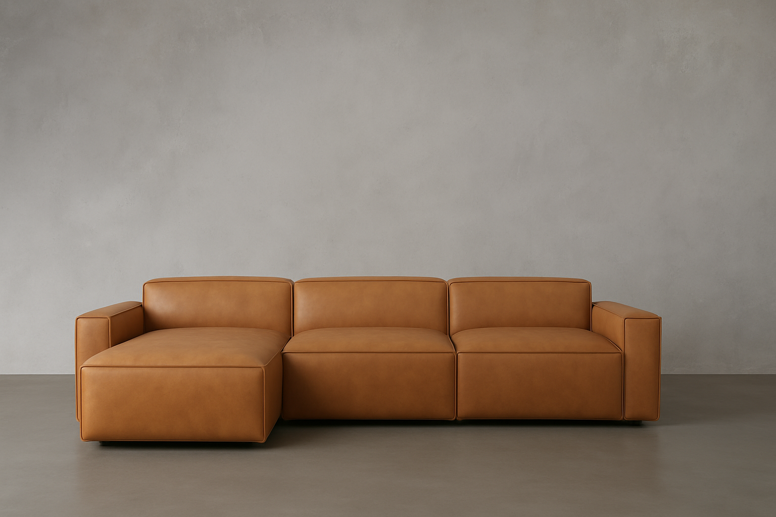 Allodi Full-aniline Leather Modular Sectional Sofa with Feather-Filled