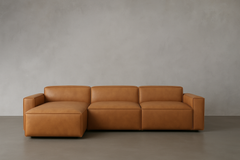 Allodi Full-aniline Leather Modular Sectional Sofa with Feather-Filled