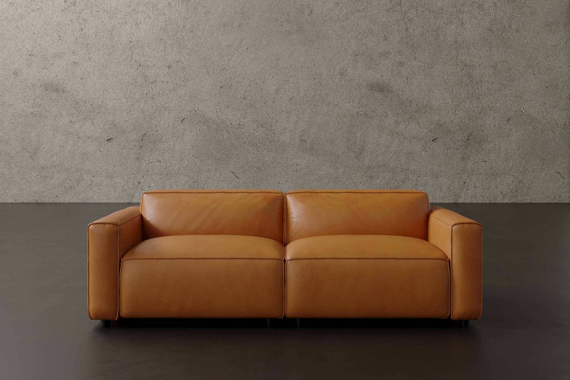 Allodi Full-aniline Leather Modular Sofa with feather-filled