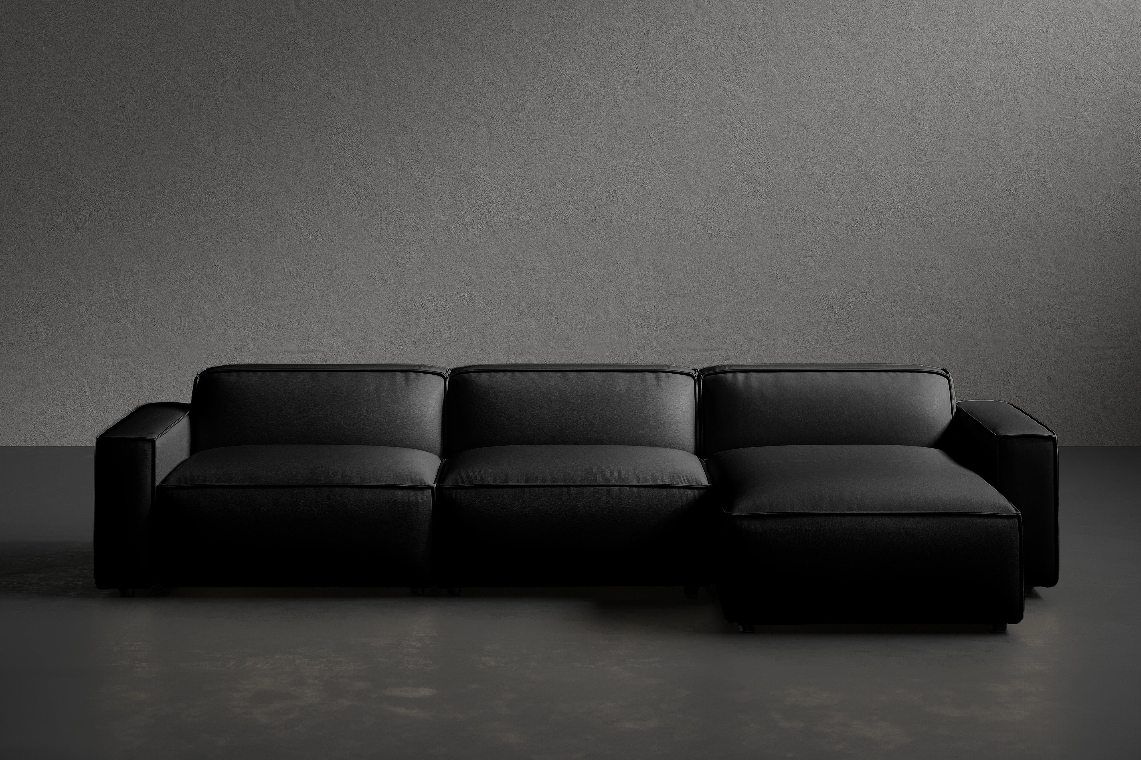 Allodi Full-aniline Leather Modular Sectional Sofa with Feather-Filled