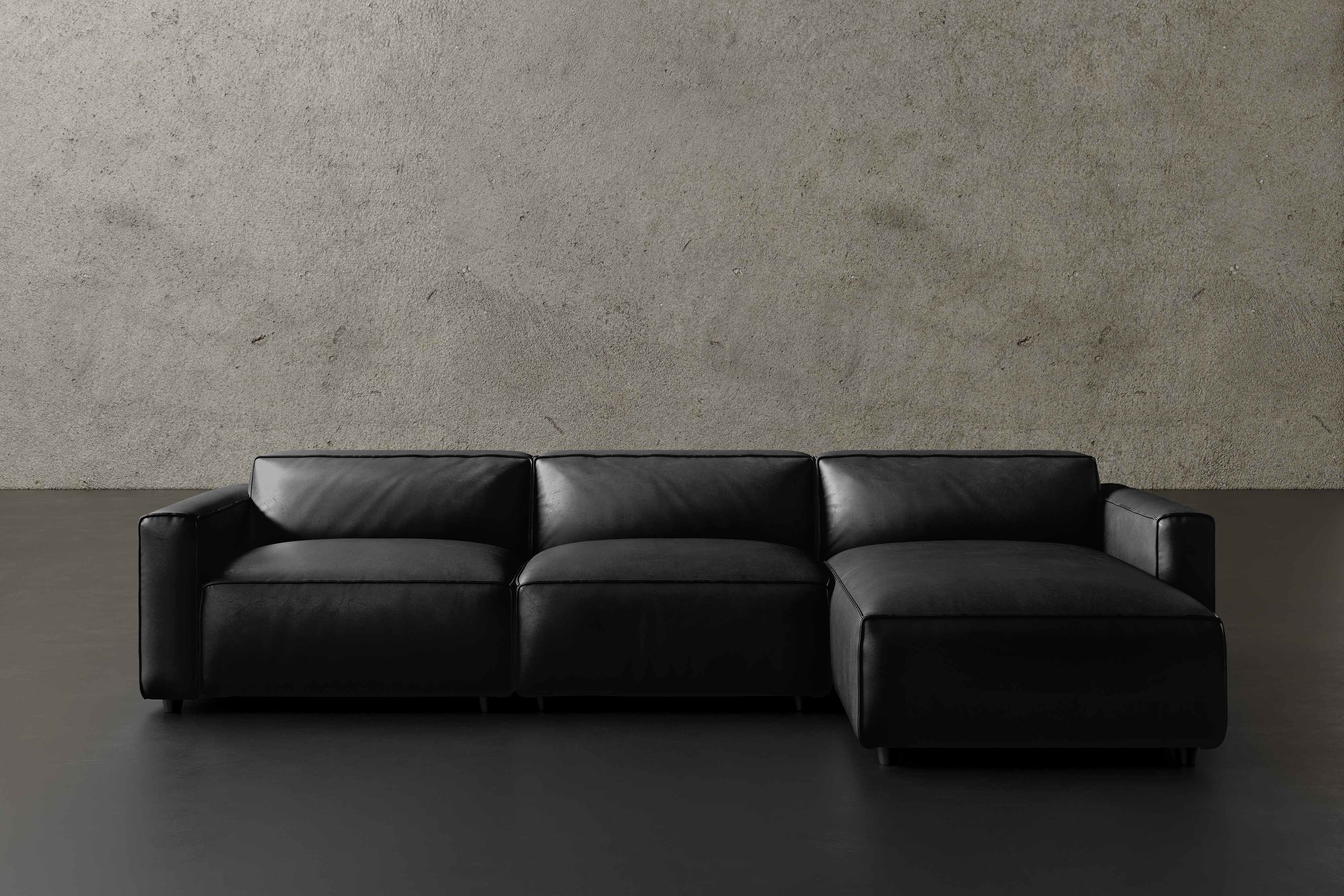 Allodi Full-aniline Leather Modular Sectional Sofa with Feather-Filled