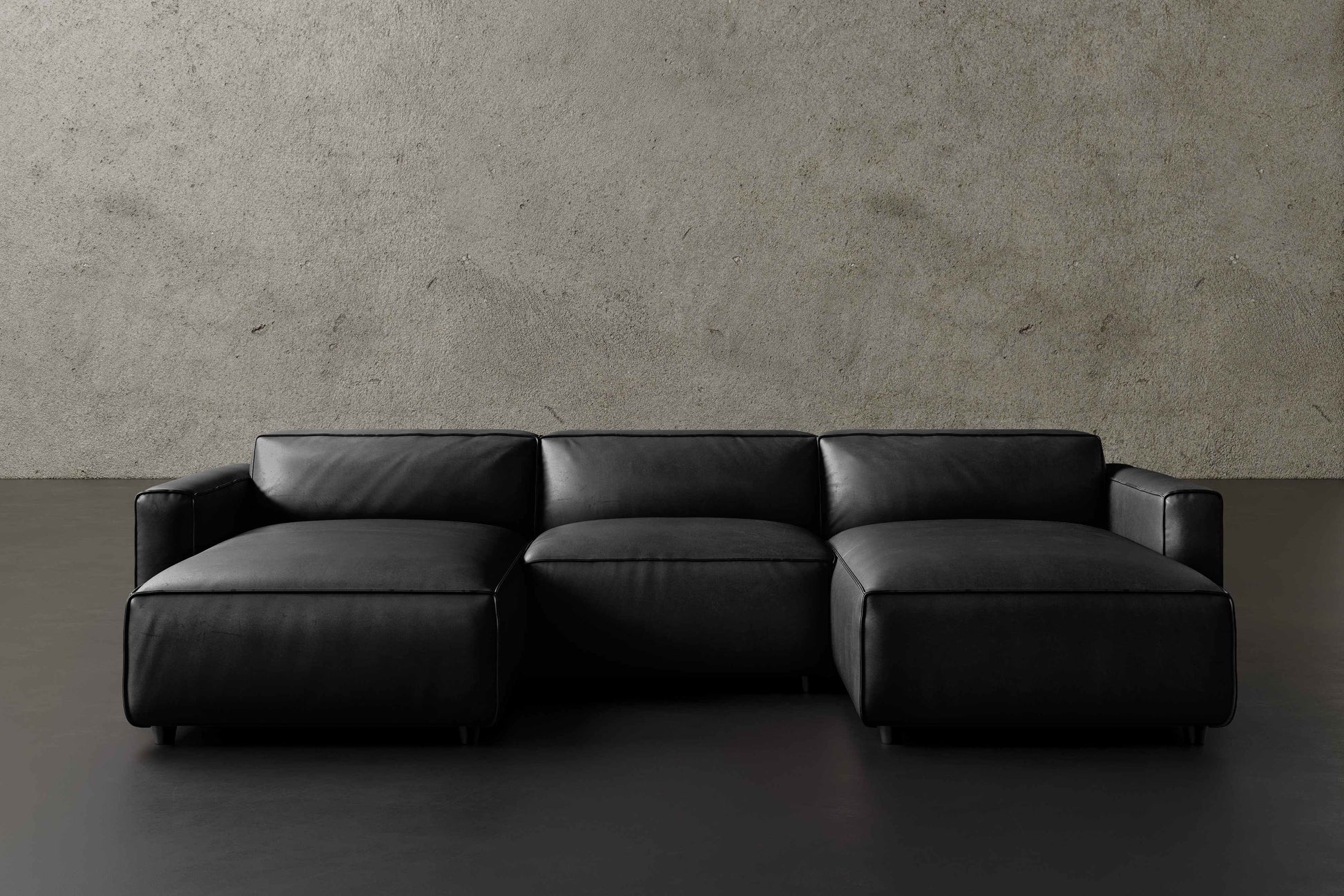 Allodi Full-aniline Leather Modular Sectional Sofa with Feather-Filled
