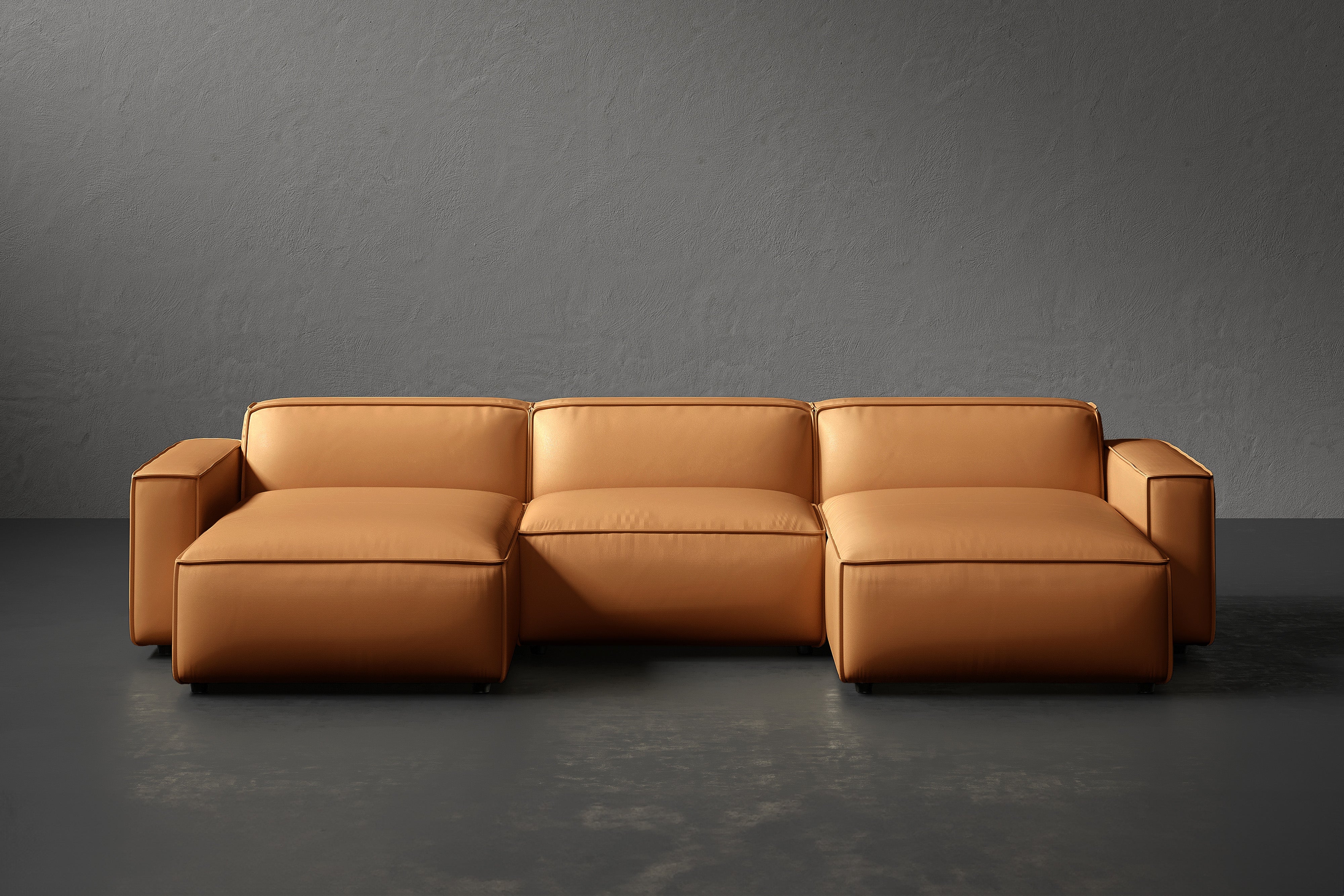 Allodi Leather Modular Sectional Sofa