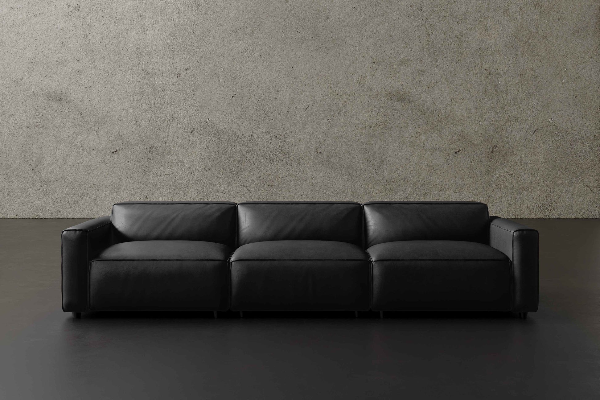 Allodi Full-aniline Leather Modular Sofa with feather-filled