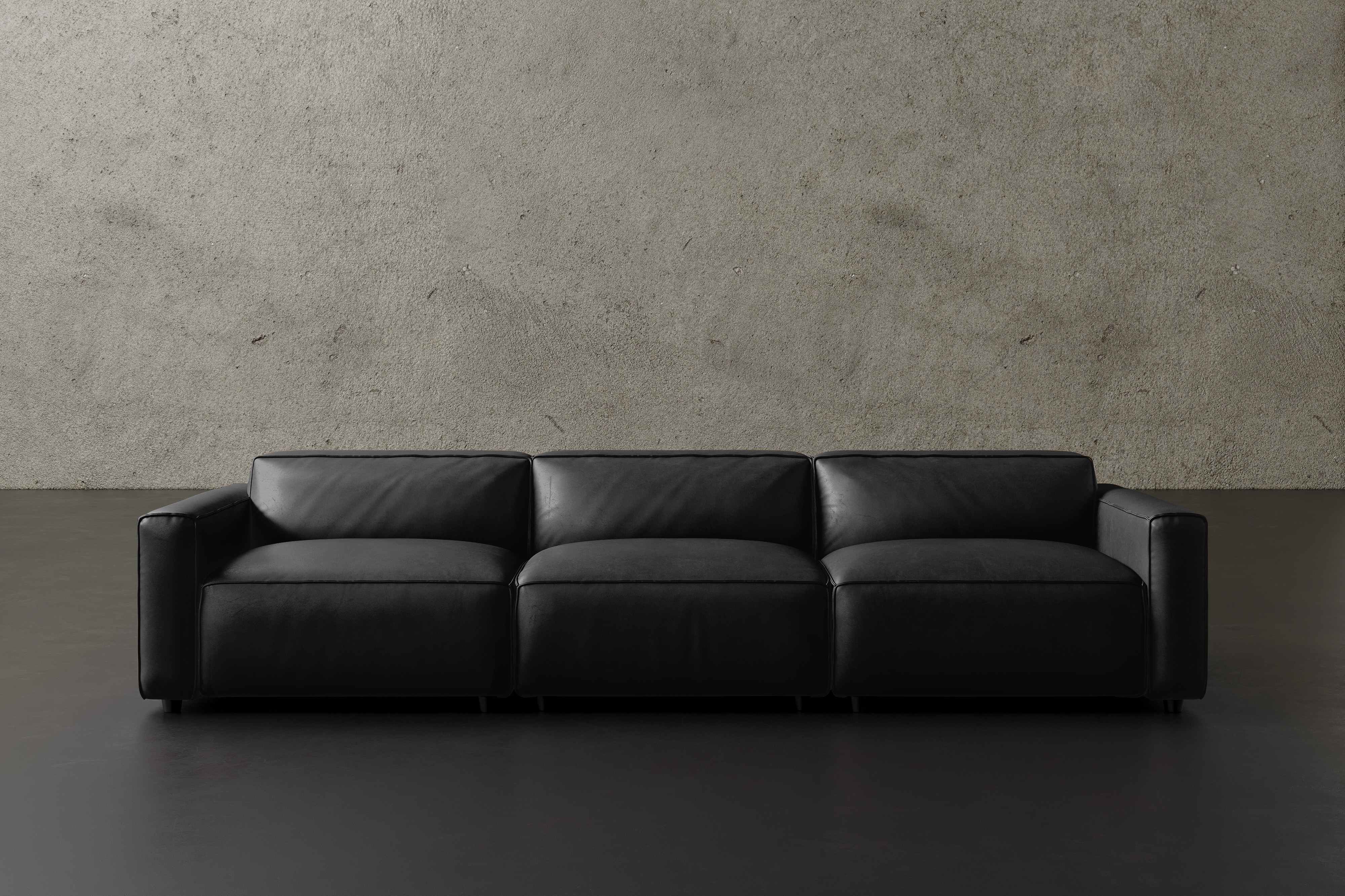 Allodi Full-aniline Leather Modular Sofa with feather-filled