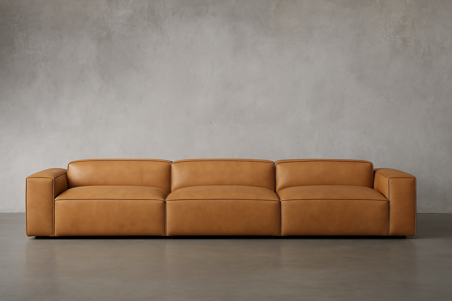 Allodi Full-aniline Leather Modular Sofa with feather-filled