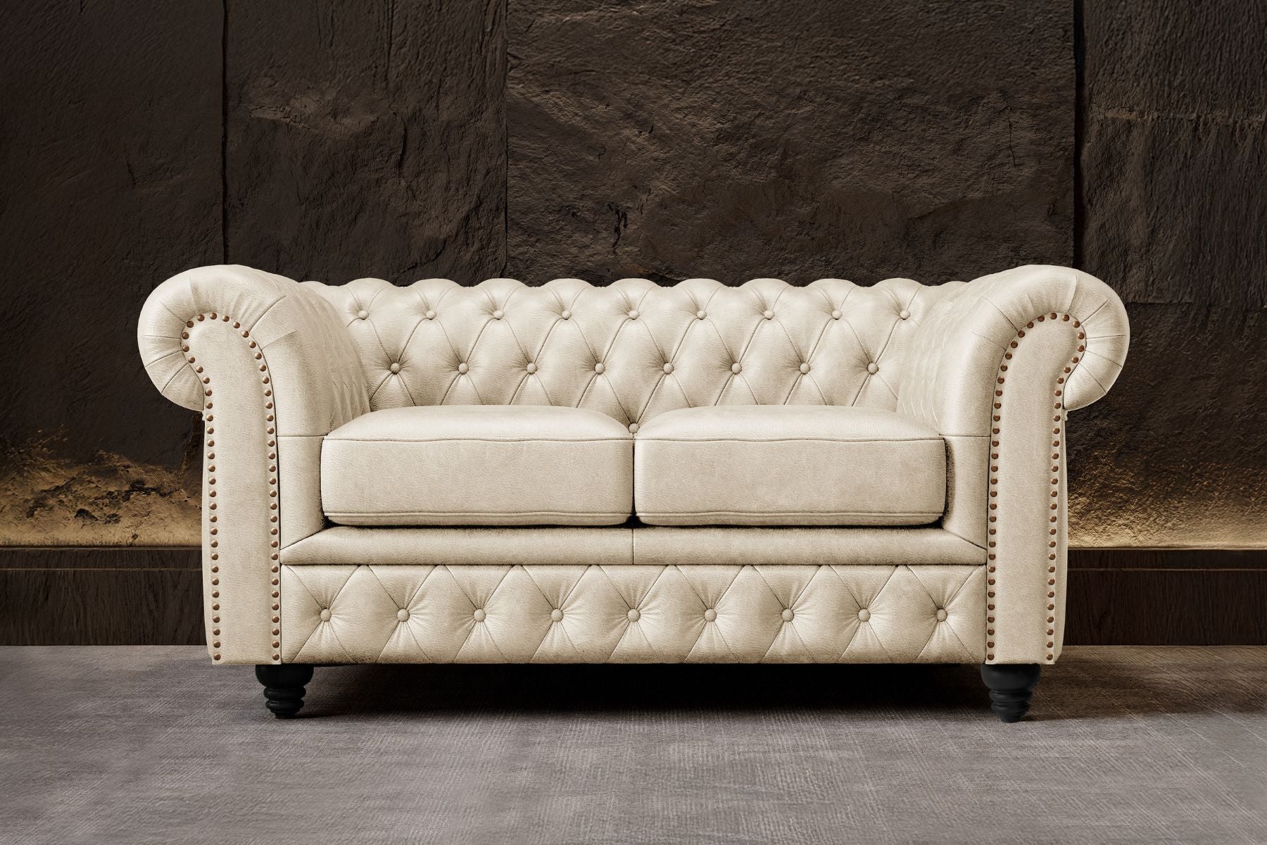 Figaro Nordic Hygge™ Leather Chesterfield Sofa