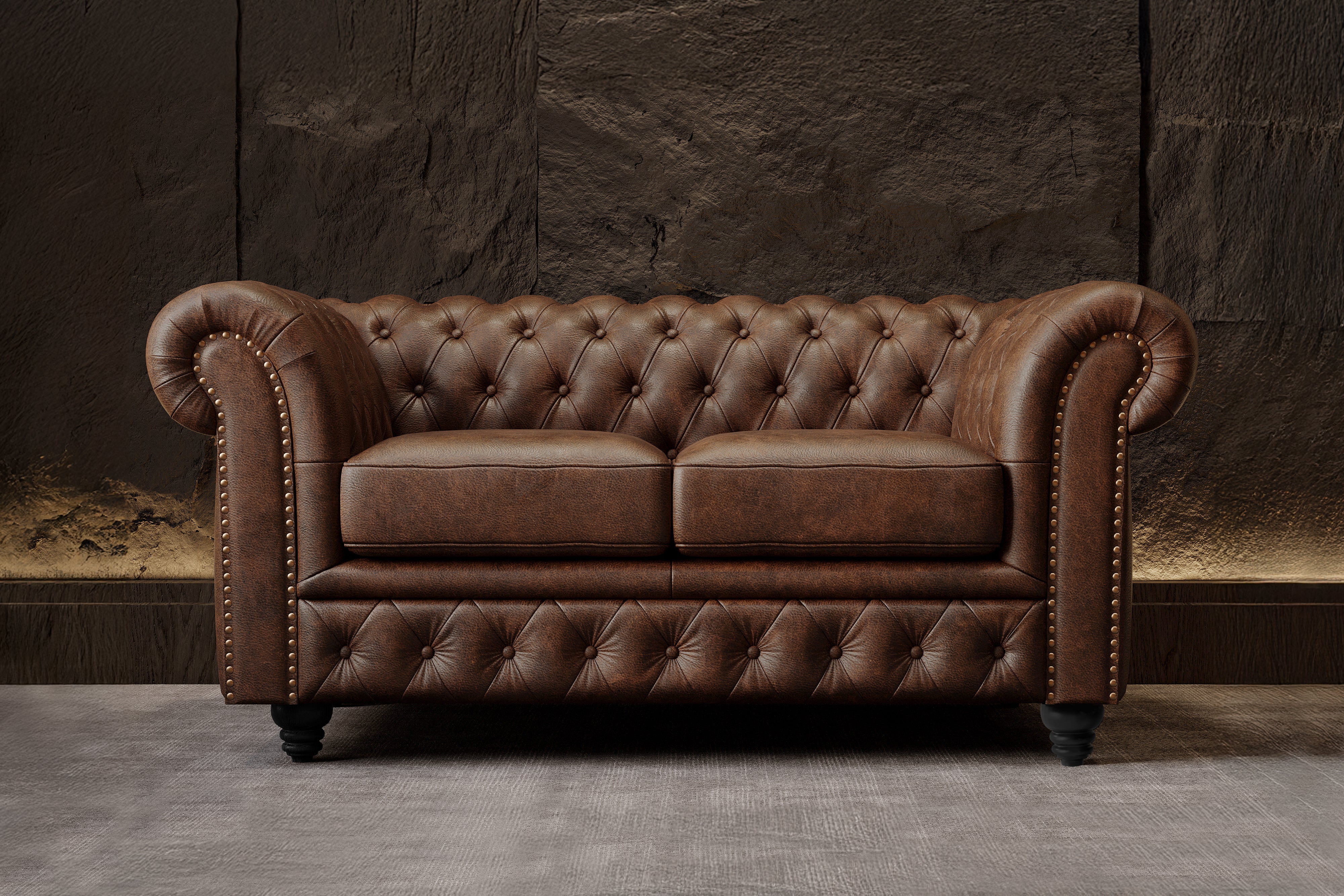 Figaro Leather Chesterfield Sofa