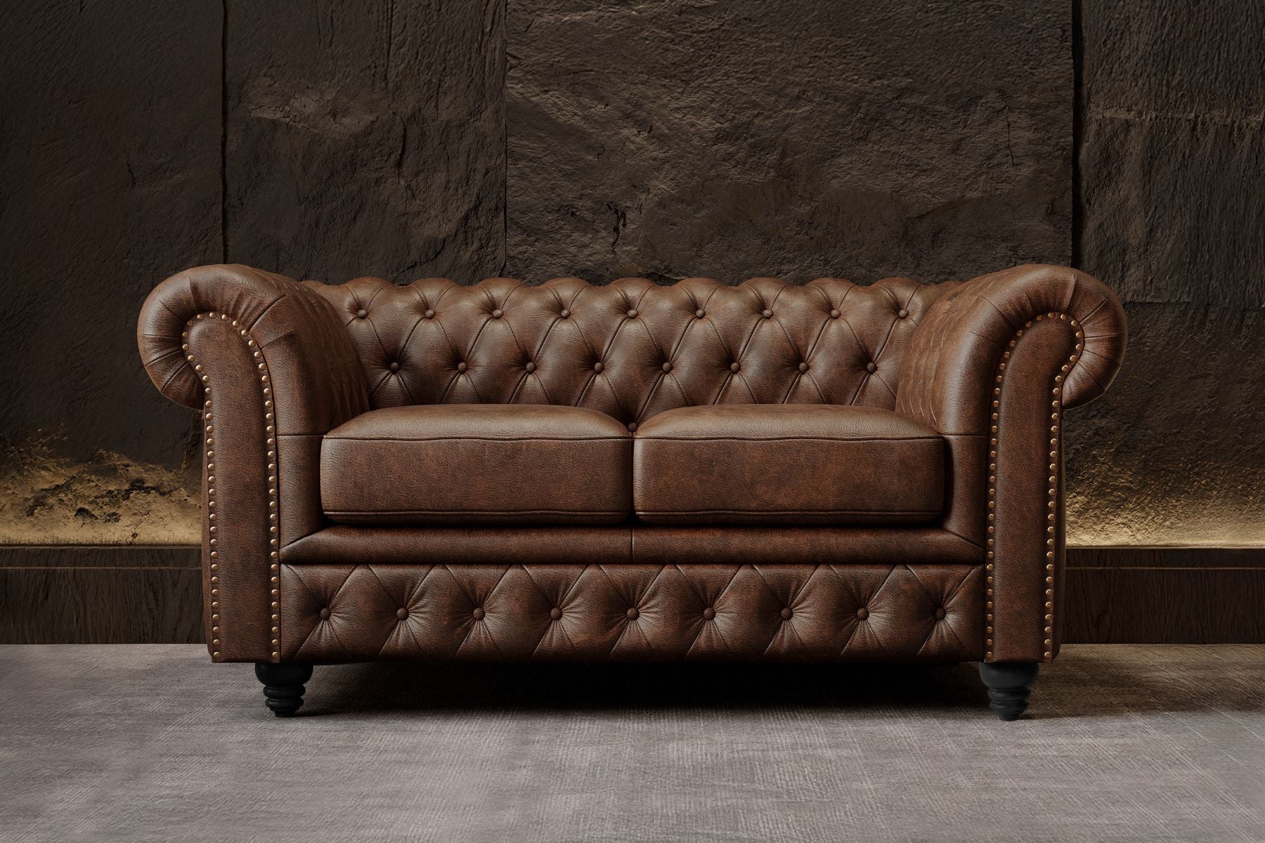 Figaro Nordic Hygge™ Leather Chesterfield Sofa