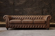 Figaro Nordic Hygge™ Leather Chesterfield Sofa