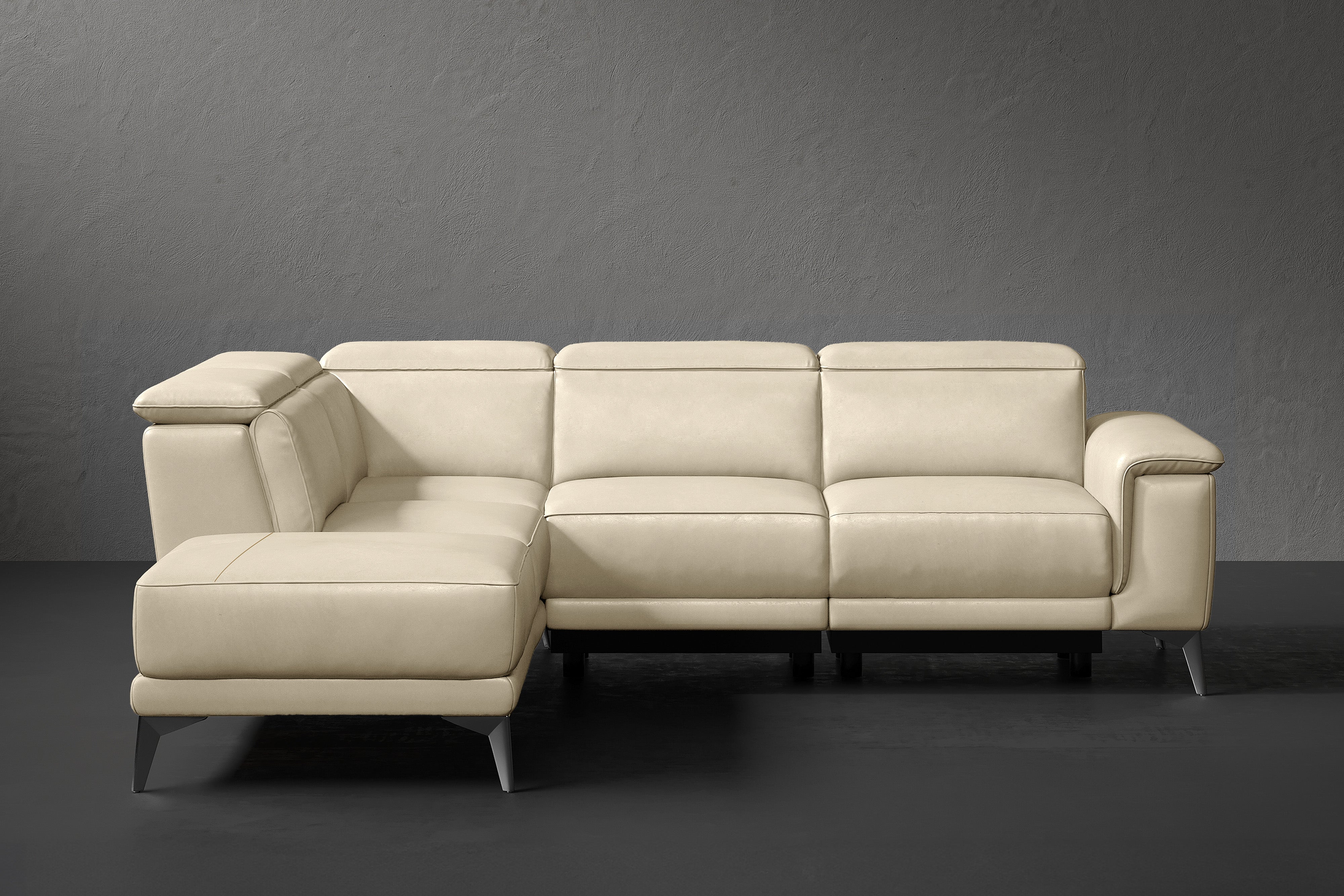 Millet Leather Reclining Sectional Sofa