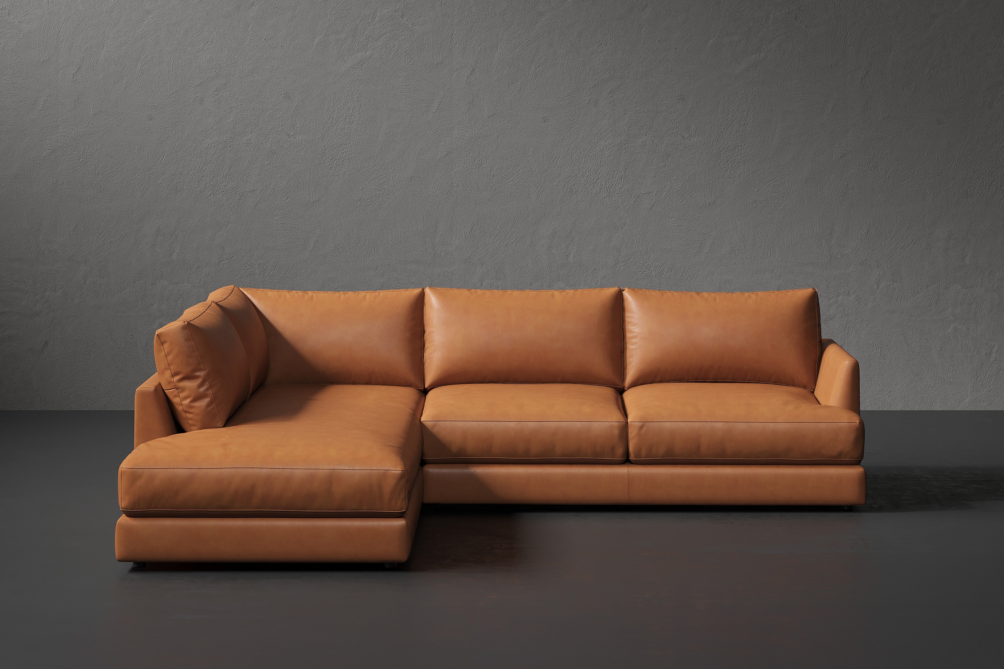 Vidal Leather Sectional Sofa