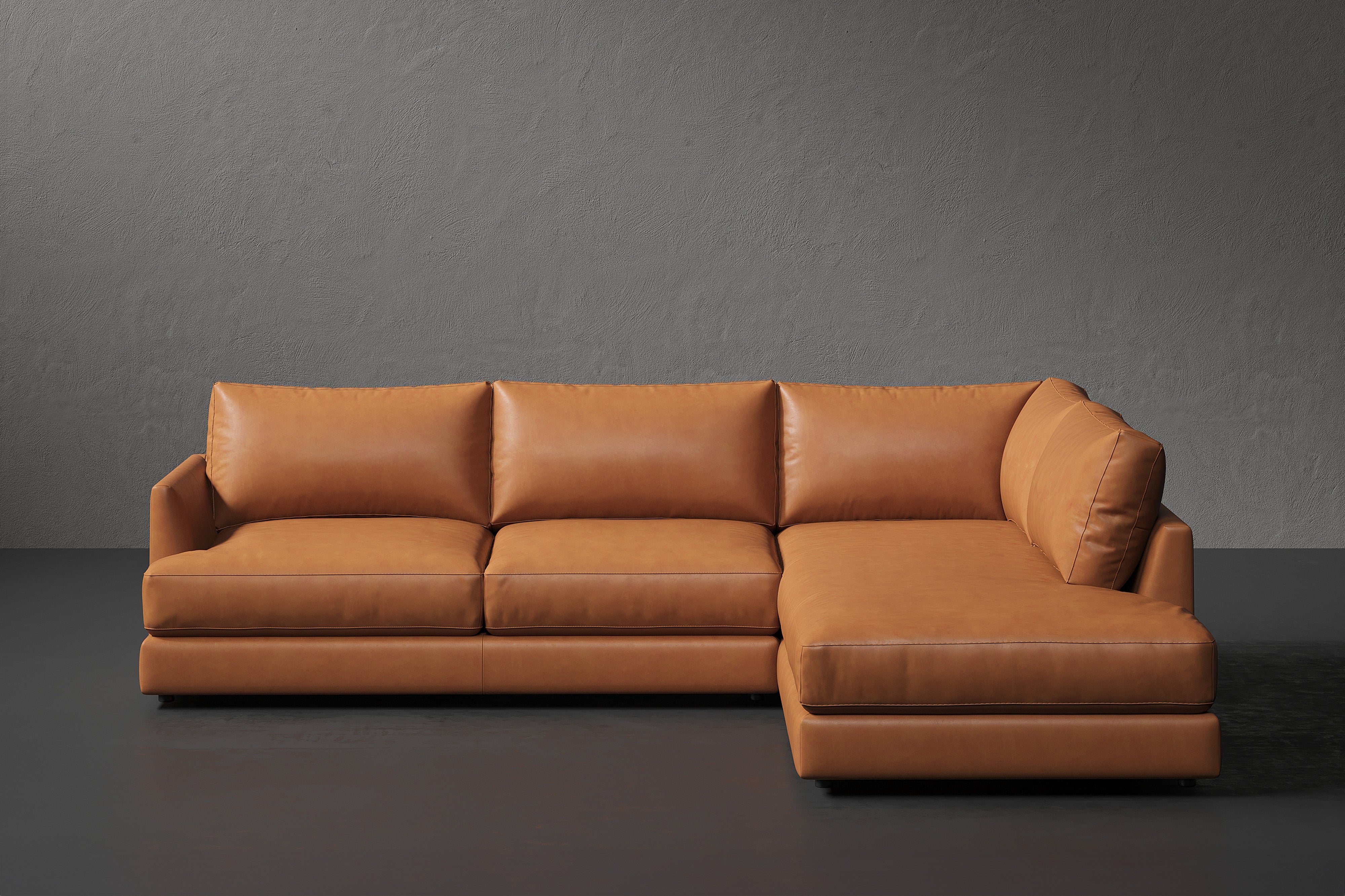 Vidal Leather Sectional Sofa