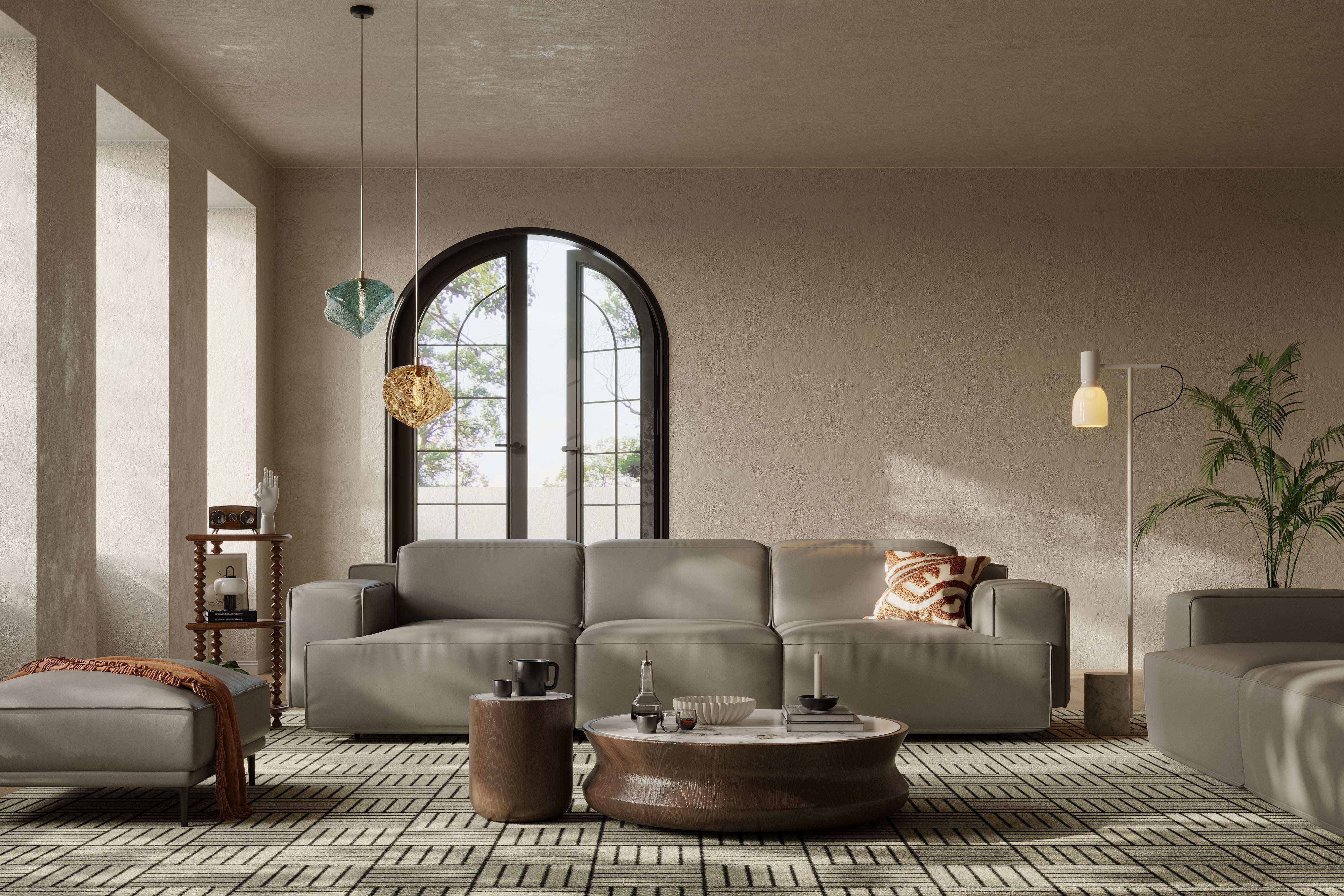 Bain Nordic Royal Hygge™ Leather Recliner Sofa
