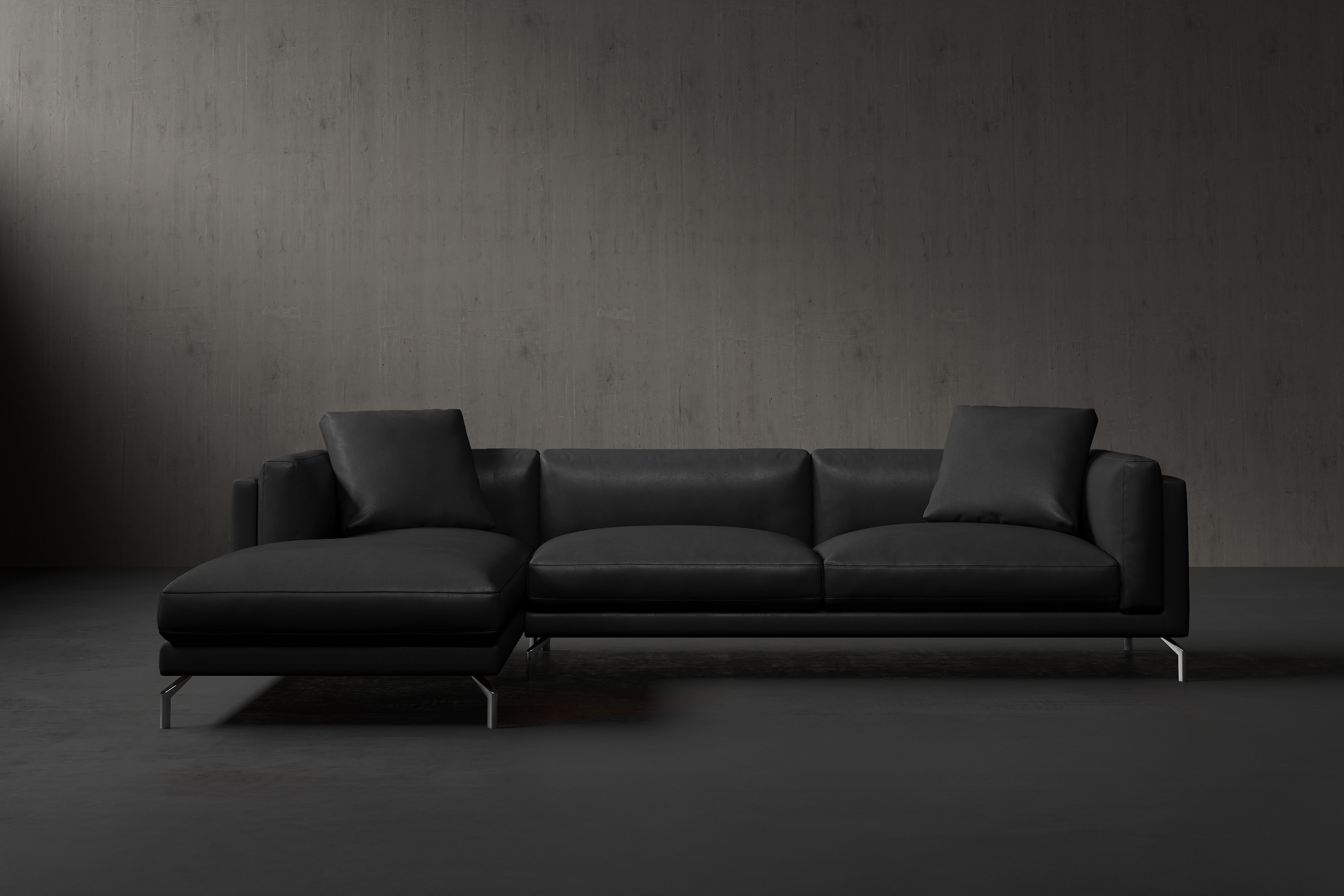 Siegfrid Leather Sectional Sofa