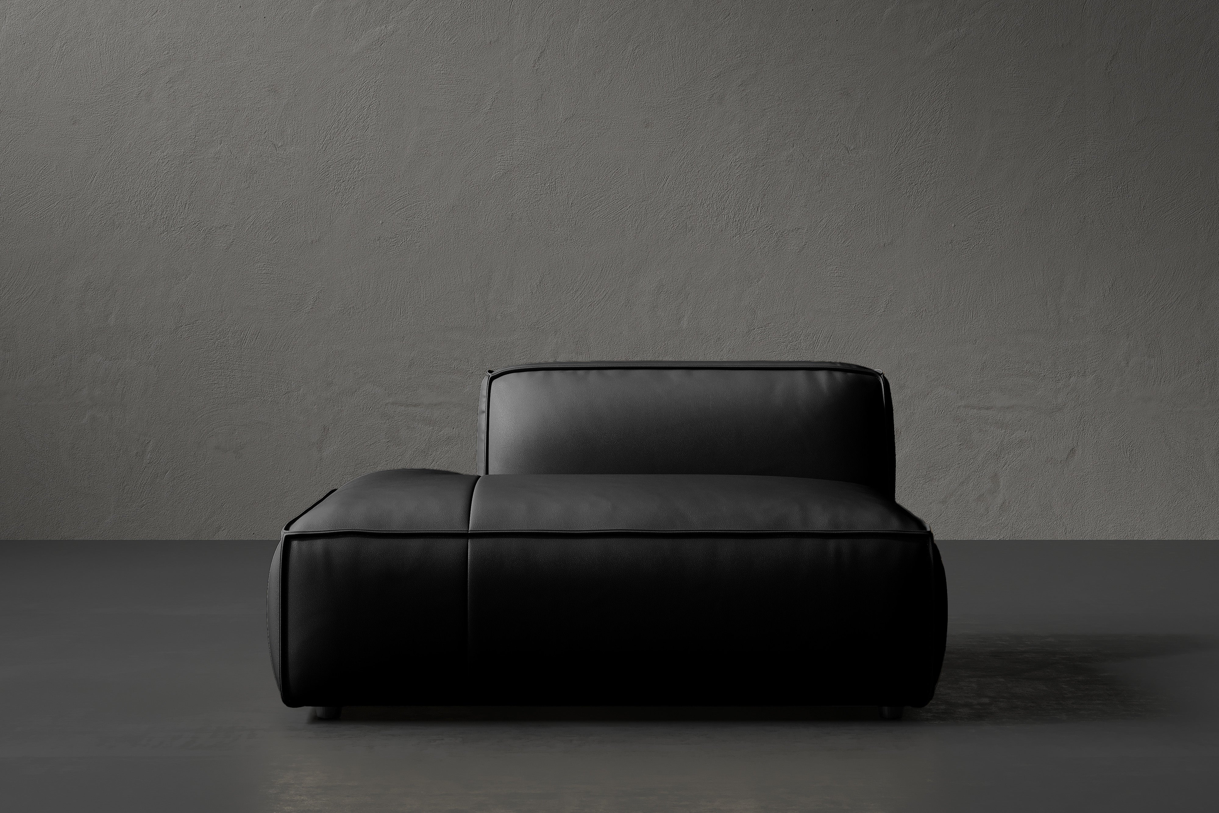 Allodi Full-aniline Leather Left Open-End Sofa Module with Feather-Filled
