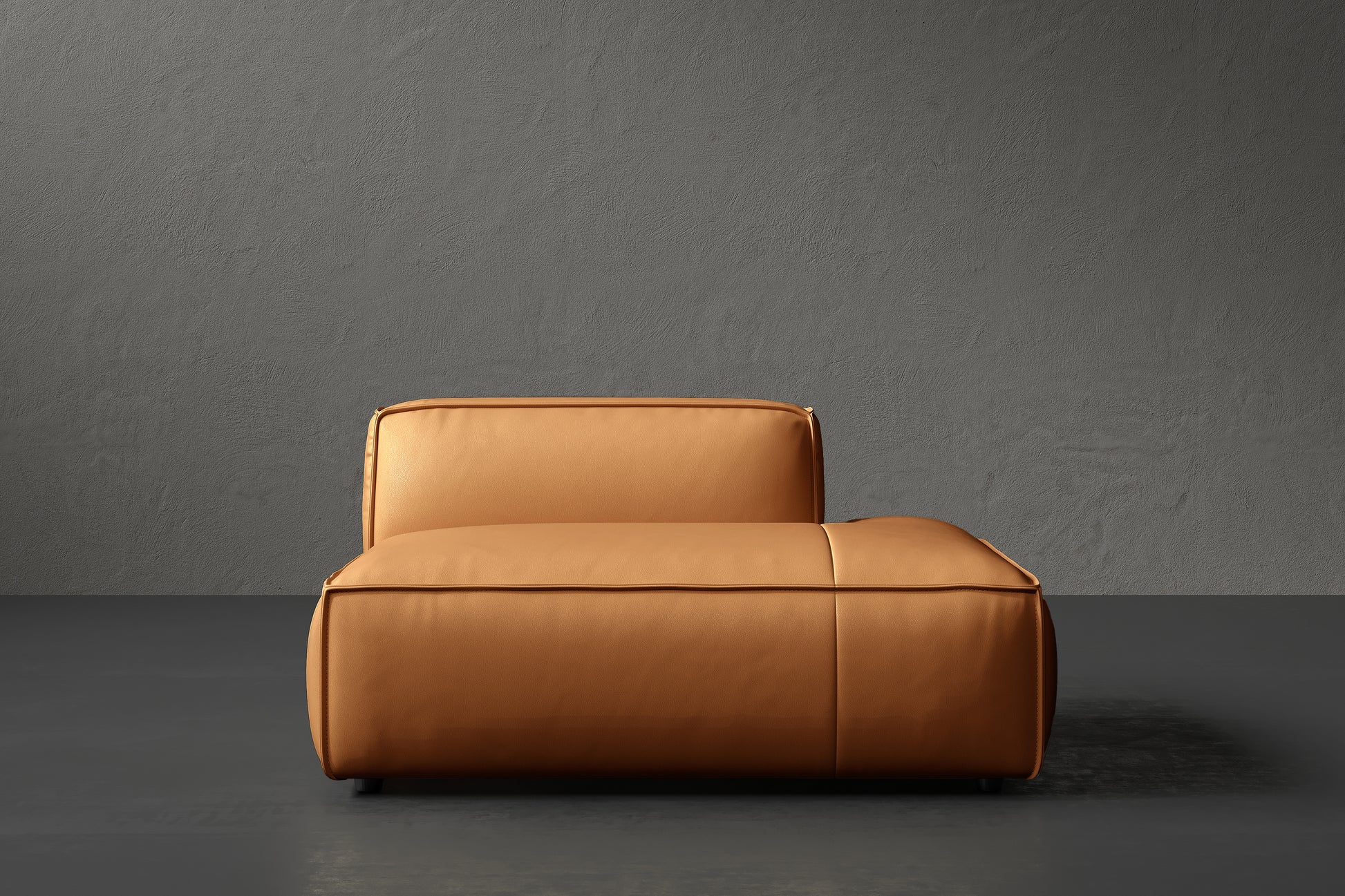 Allodi Full-aniline Leather Right Open-End Sofa Module with Feather-Filled