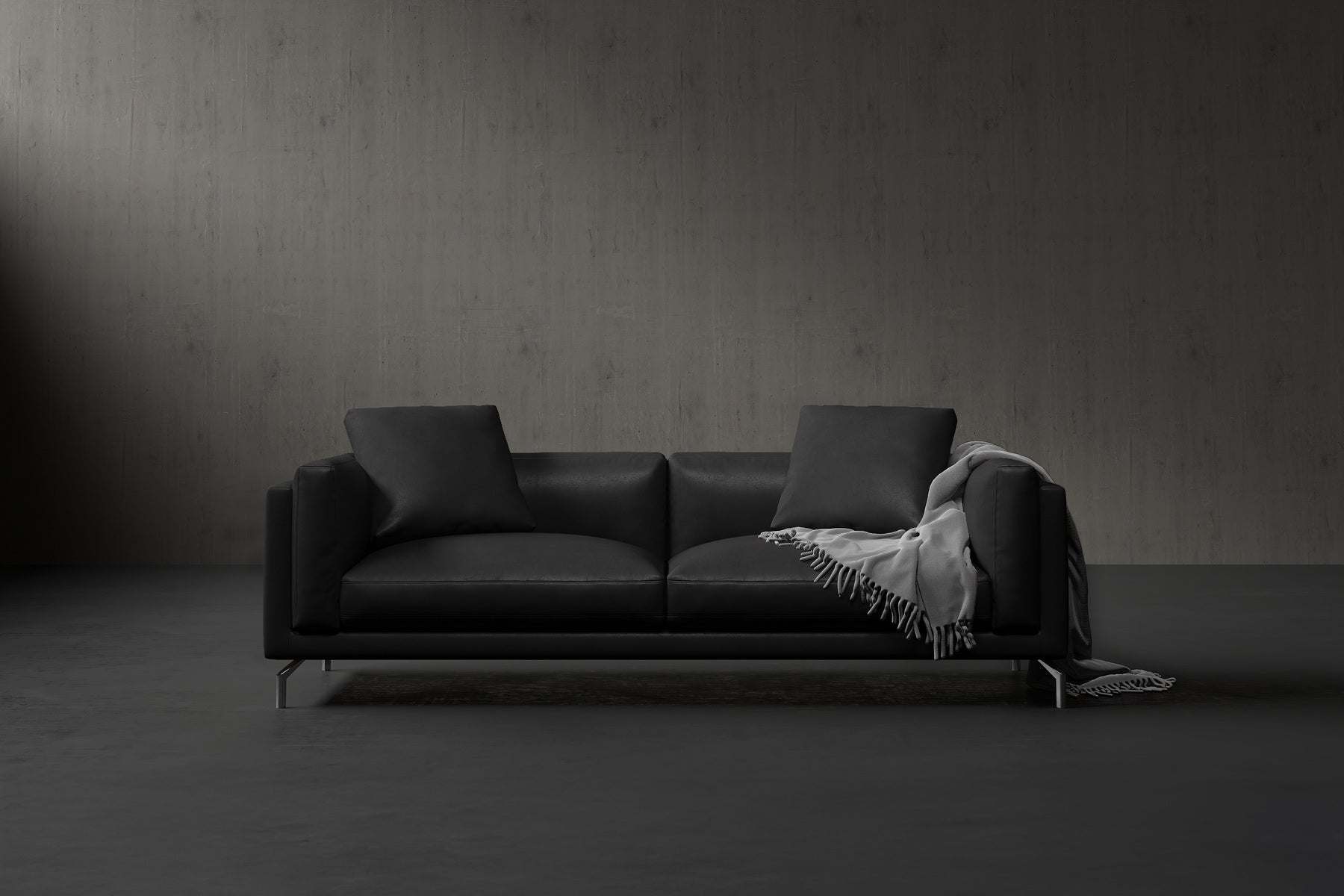 Siegfrid Nordic Hygge™ Leather Sofa With Down Feather Filling