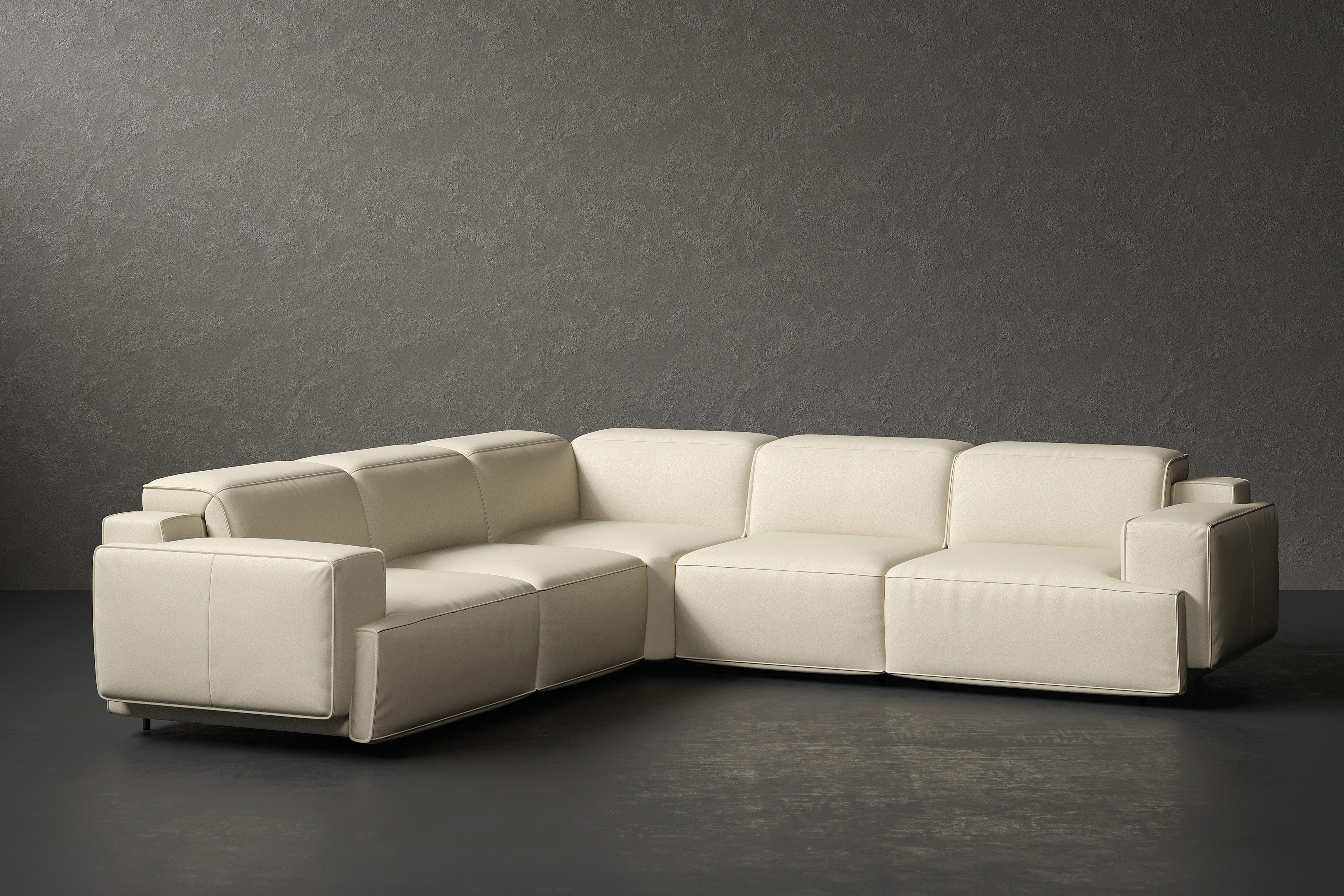 Bain Leather Corner Recliner Sectional